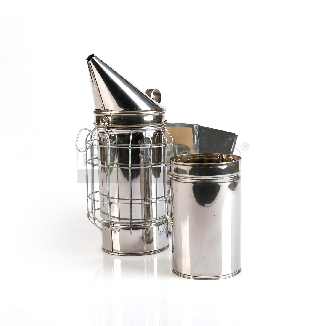 Bellows - Stainless Leather - Caged - With Bucket - Large Size