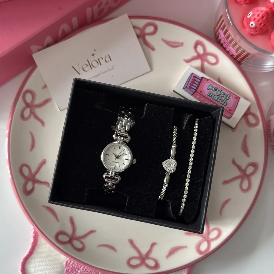 Gümüş mini kalp set