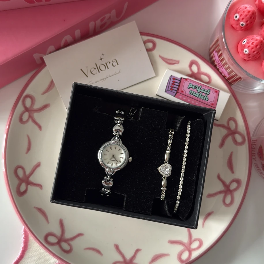 Gümüş kalp kordonlu set