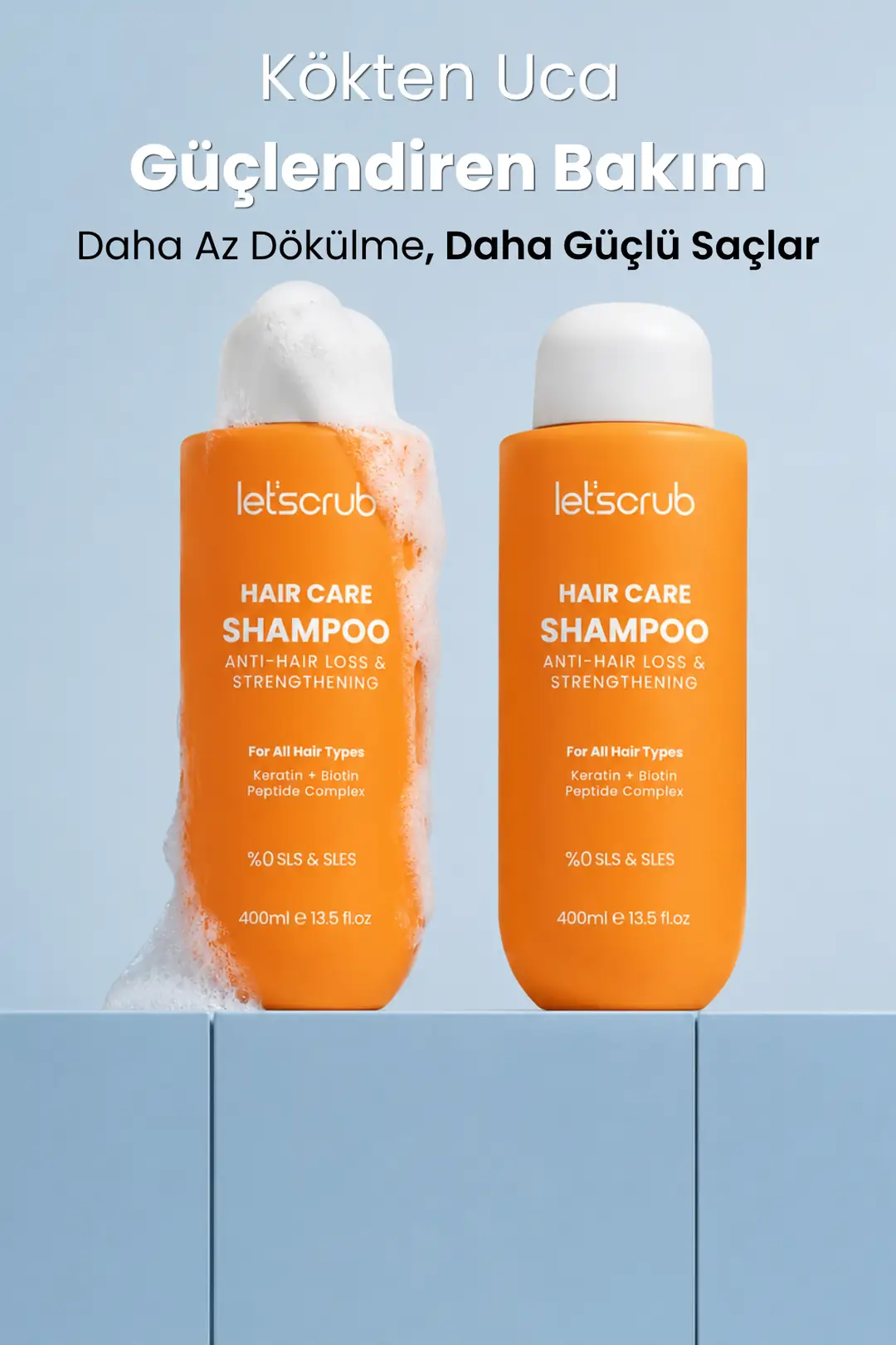 Kepek ve Dökülme Karşıtı Şampuan Seti 2x400 ml | Let'scrub