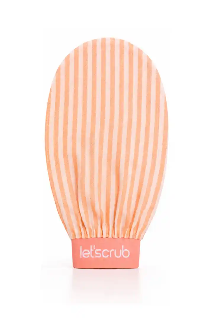 Premium Zebra Ekru Turuncu Banyo Kesesi Floş İpek - Normal Ciltler İçin