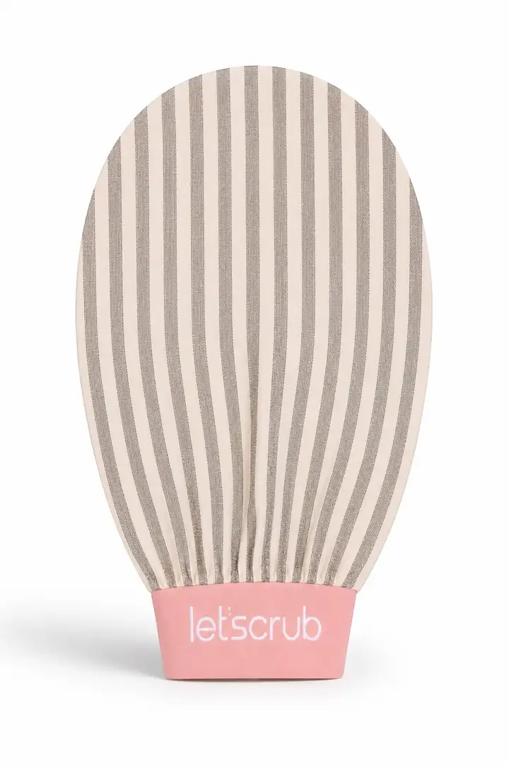 Premium Zebra Ekru Gri Banyo Kesesi Floş İpek - Normal Ciltler İçin