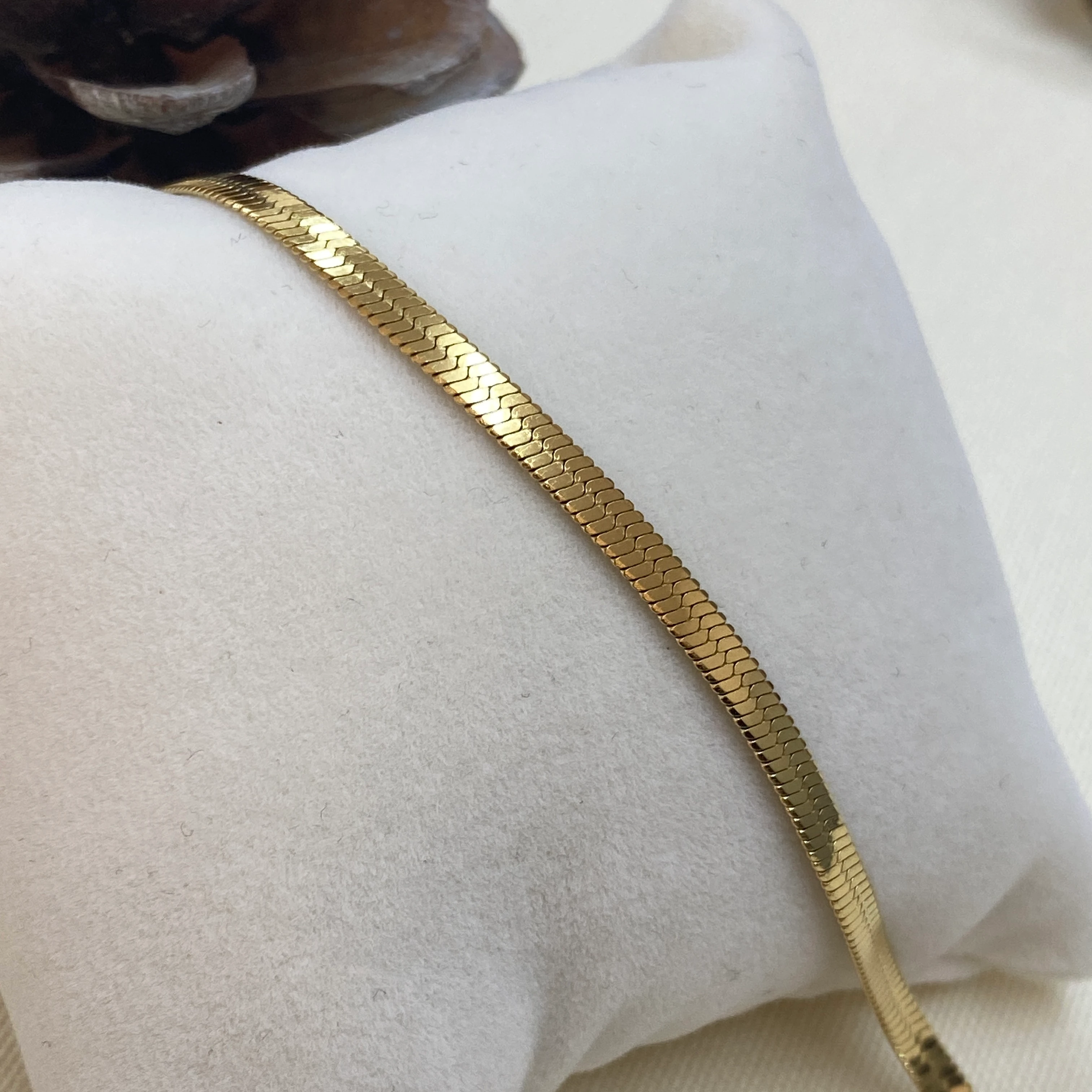 Italyan Zincir Bileklik Yassı Model 316 L Paslanmaz Çelik