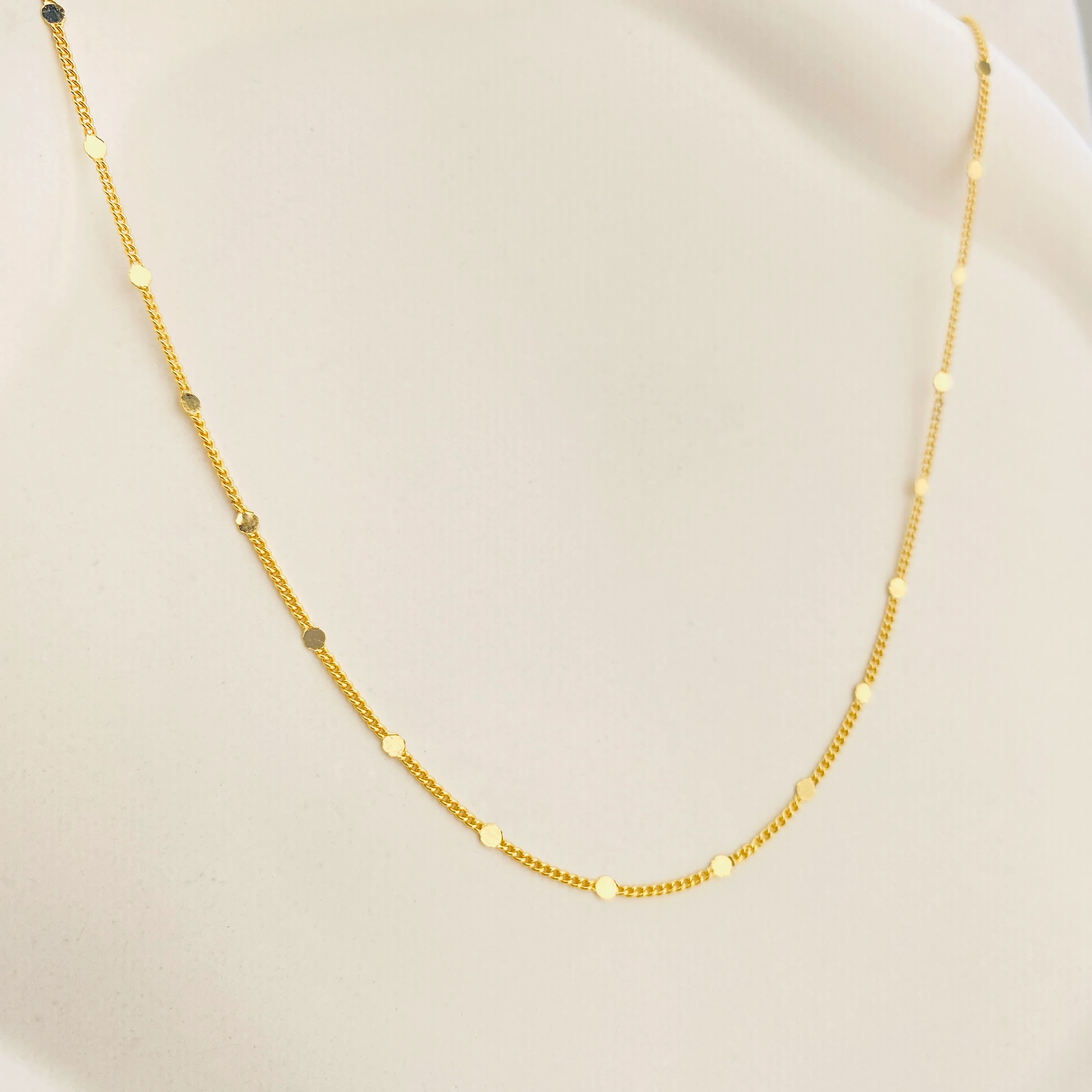 Pullu Kolye Ezme Kadın Kolye Kararmaz Xuping 45cm 14 Ayar Gold