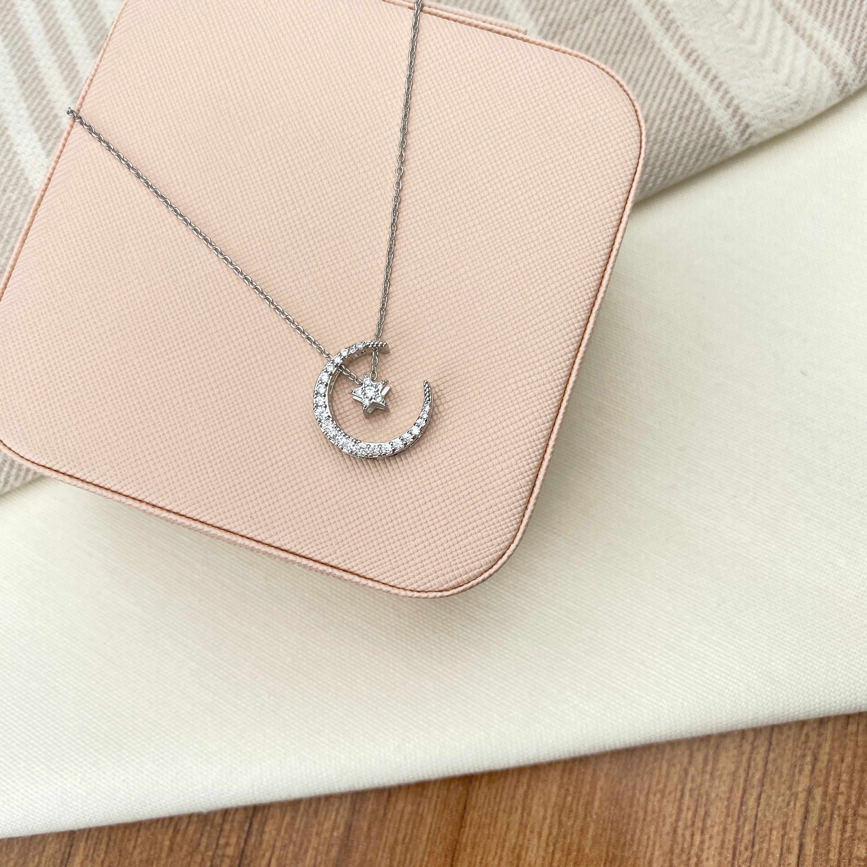 Hilal Yıldız Ay Yıldız Kolye Yüksek Kalite 316 L Paslanmaz Çelik Silver 40+5 cm