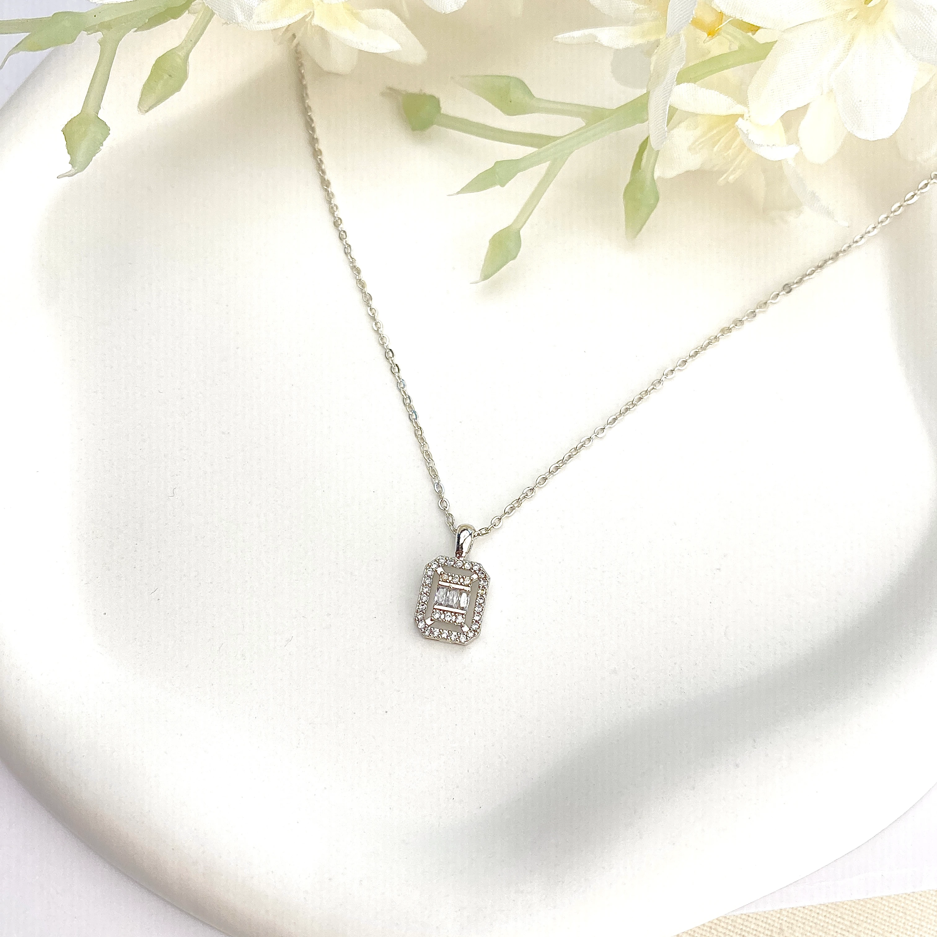 Baget Kolye Zirkon Taşlı 45 cm