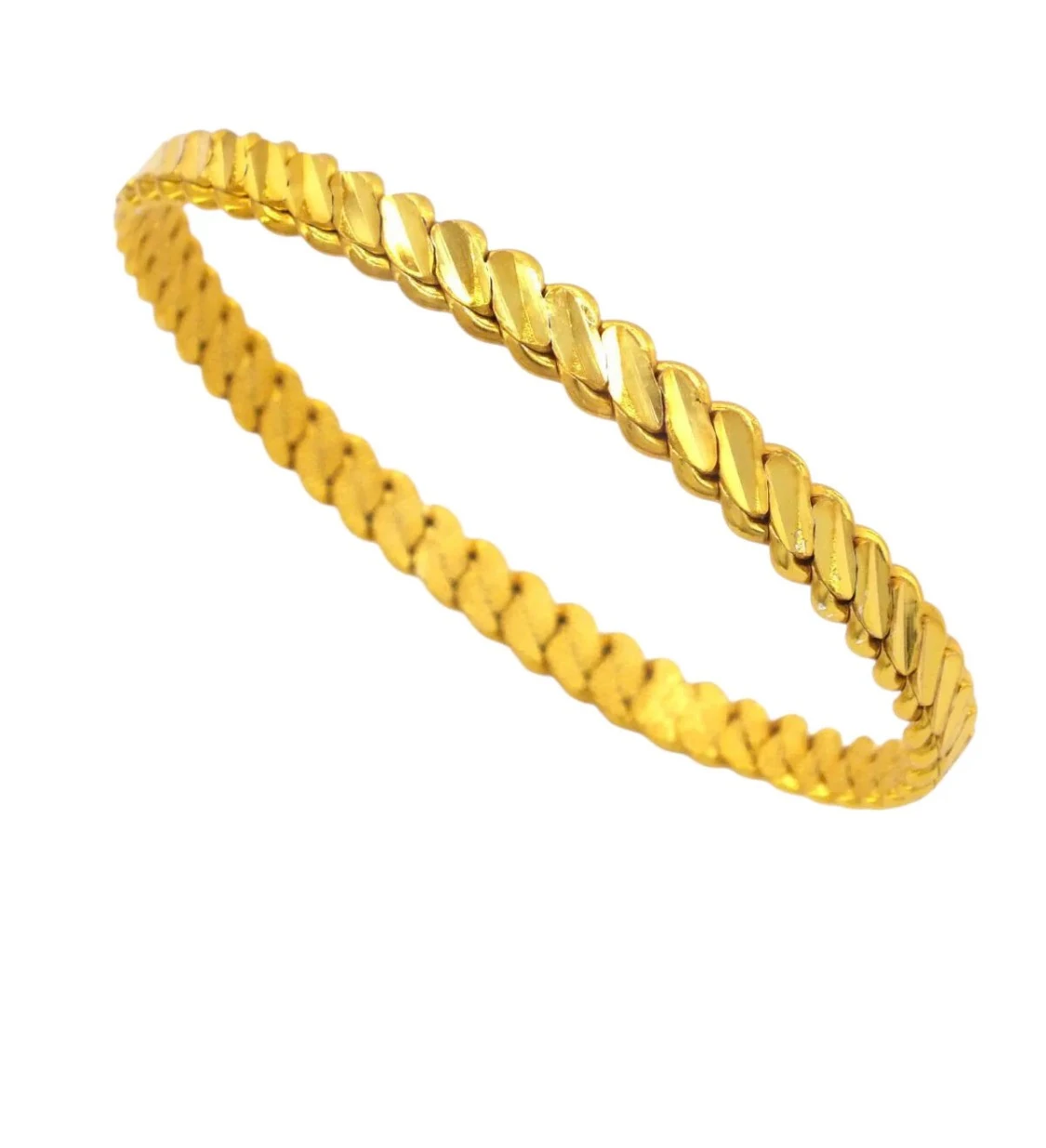 22 Ayar Altın Kaplama Burma Bilezik 3 Telli Adana Burması İmitasyon Bilezik (1 Adet)