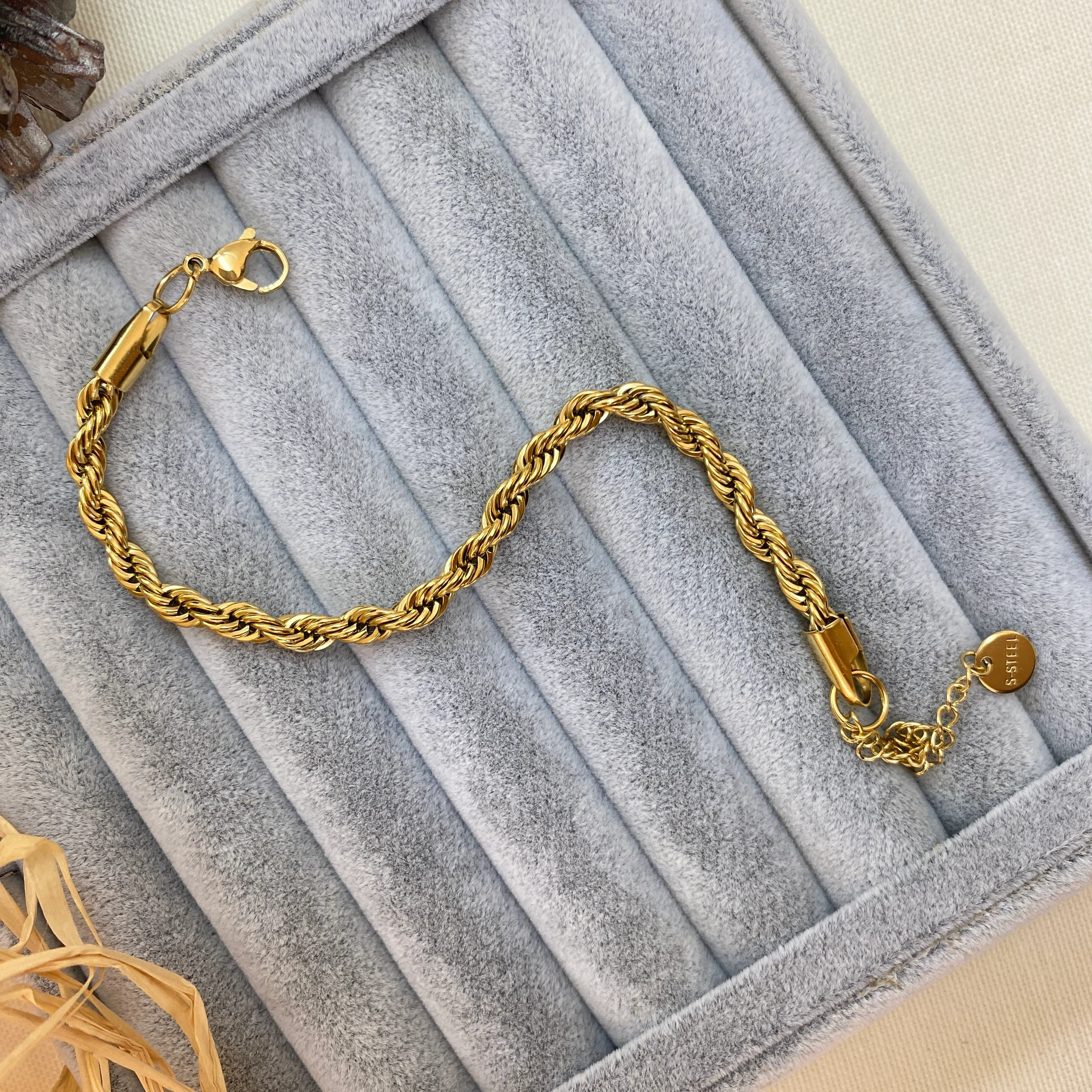 Burgu Bileklik Orta Kalın Zincir 316 L Paslanmaz Çelik