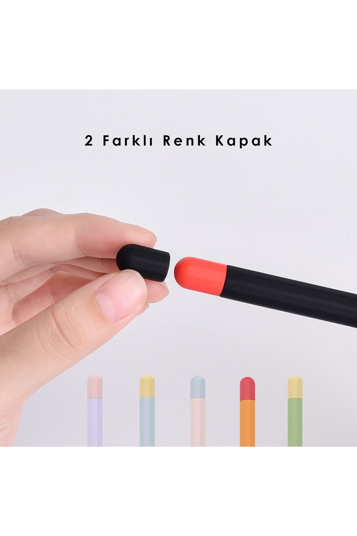 Kyver Kılıf Apple Pencil 2. Nesil ile Uyumlu Silikon Koruma Kılıfı 