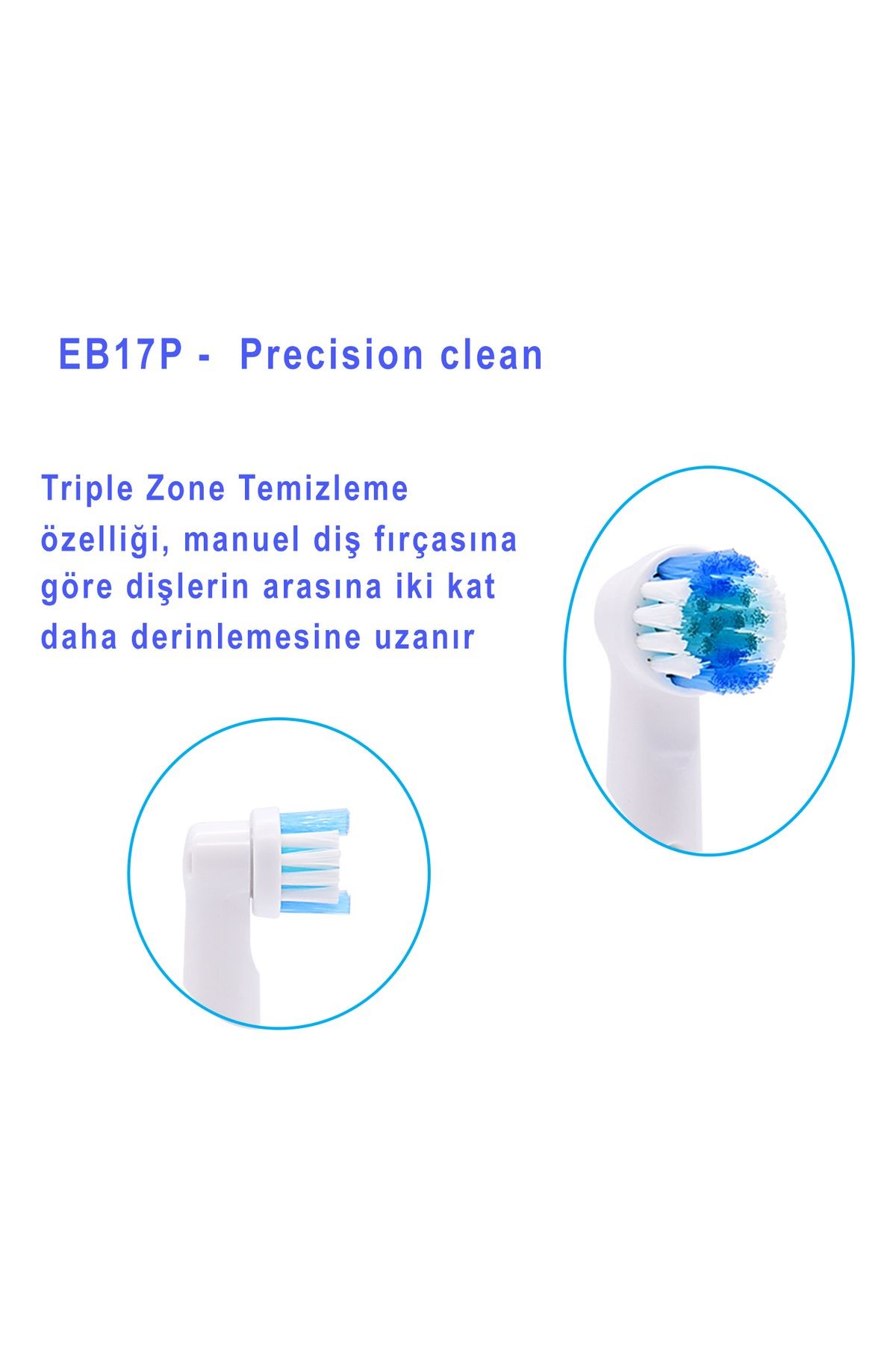 Oral-b Uyumlu Precision Clean 4’lü Diş Fırçası Yedek Başlığı