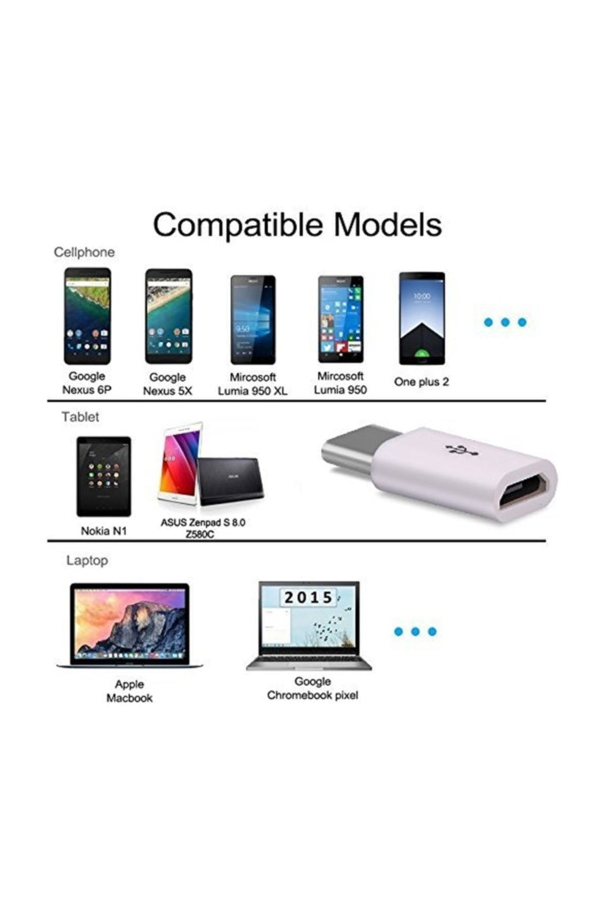 Micro Usb To Type-c 3.1 Dönüştürücü Çevirici Şarj Adaptörü Siyah