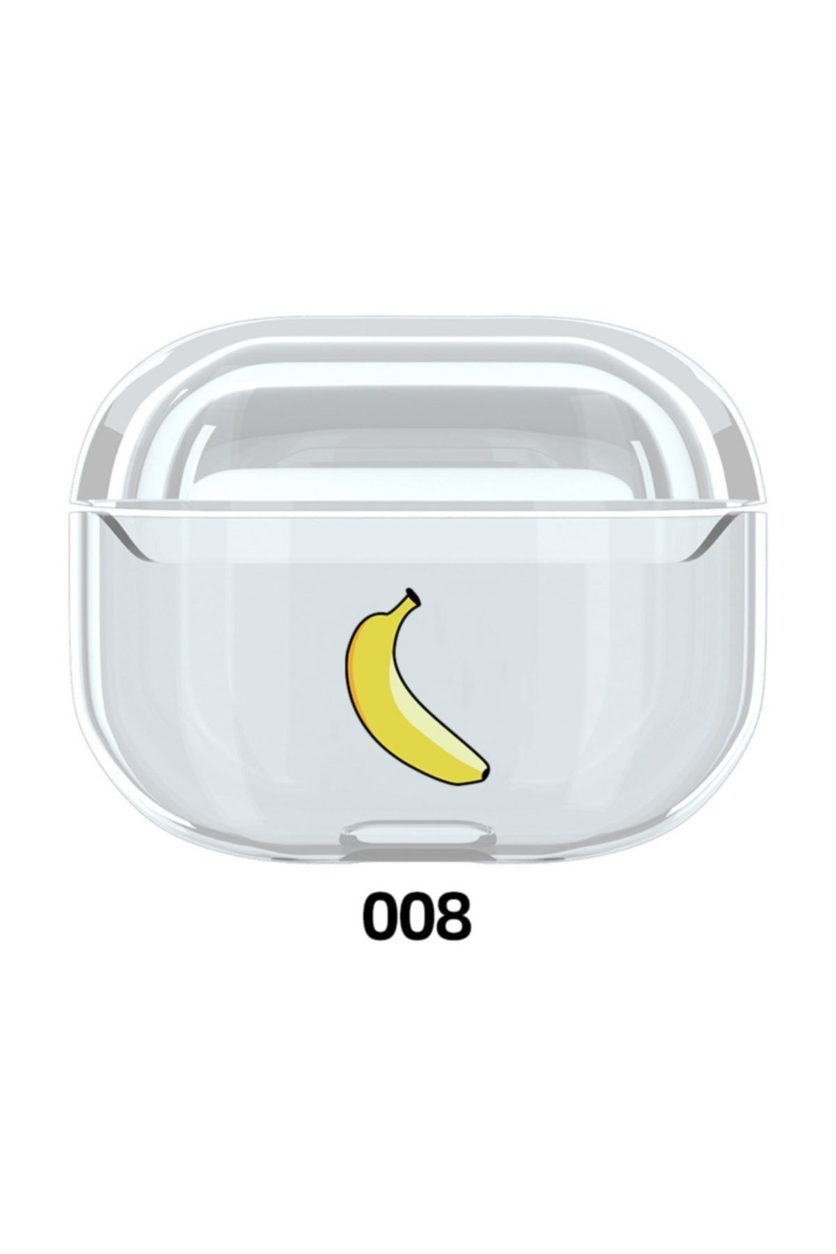 Apple  Pro Kılıf Şeffaf Karikatür Sert Pc Tam Koruma Muz