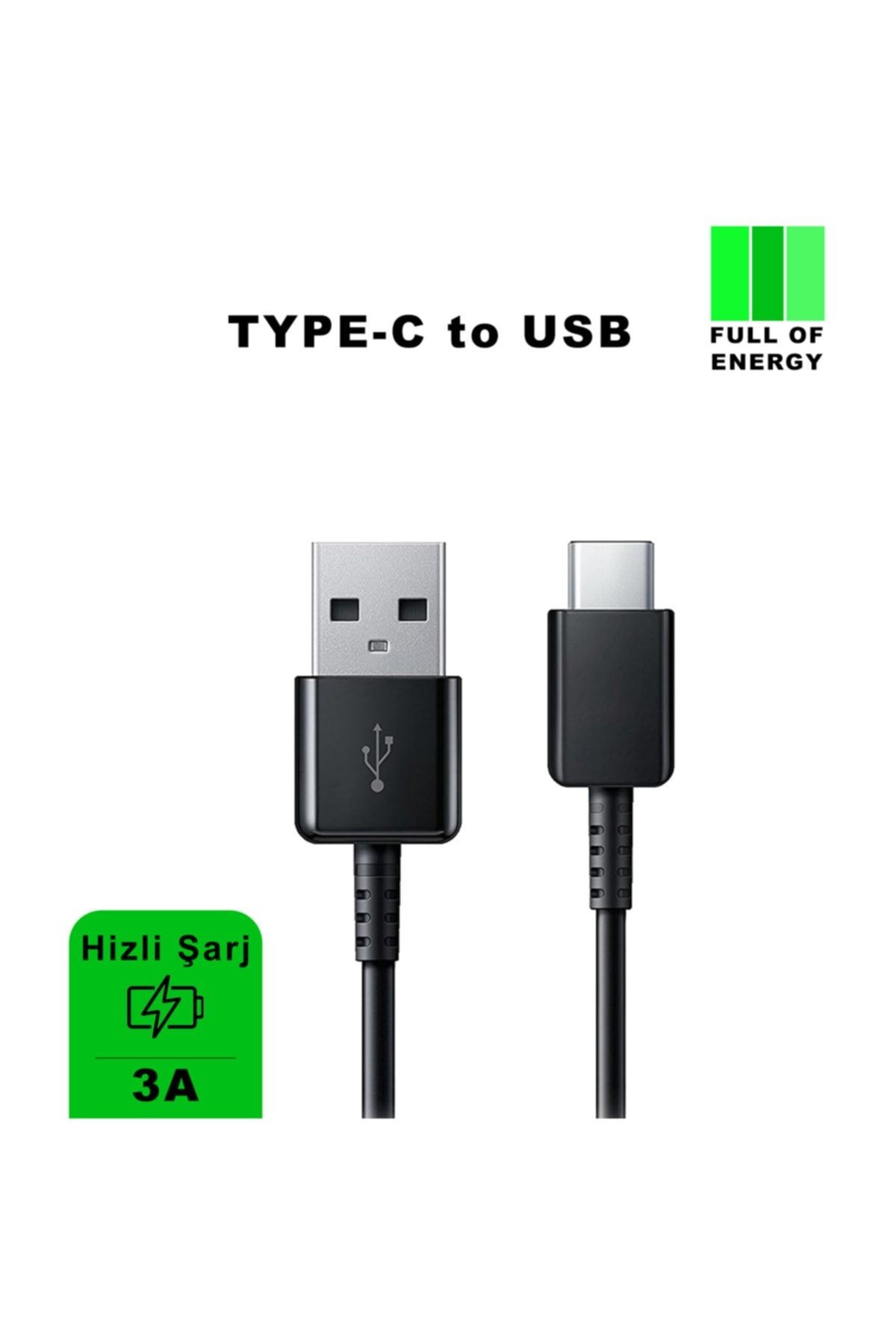 Type-c Usb Hızlı Şarj/data Kablosu (120cm) Max 3a Siyah