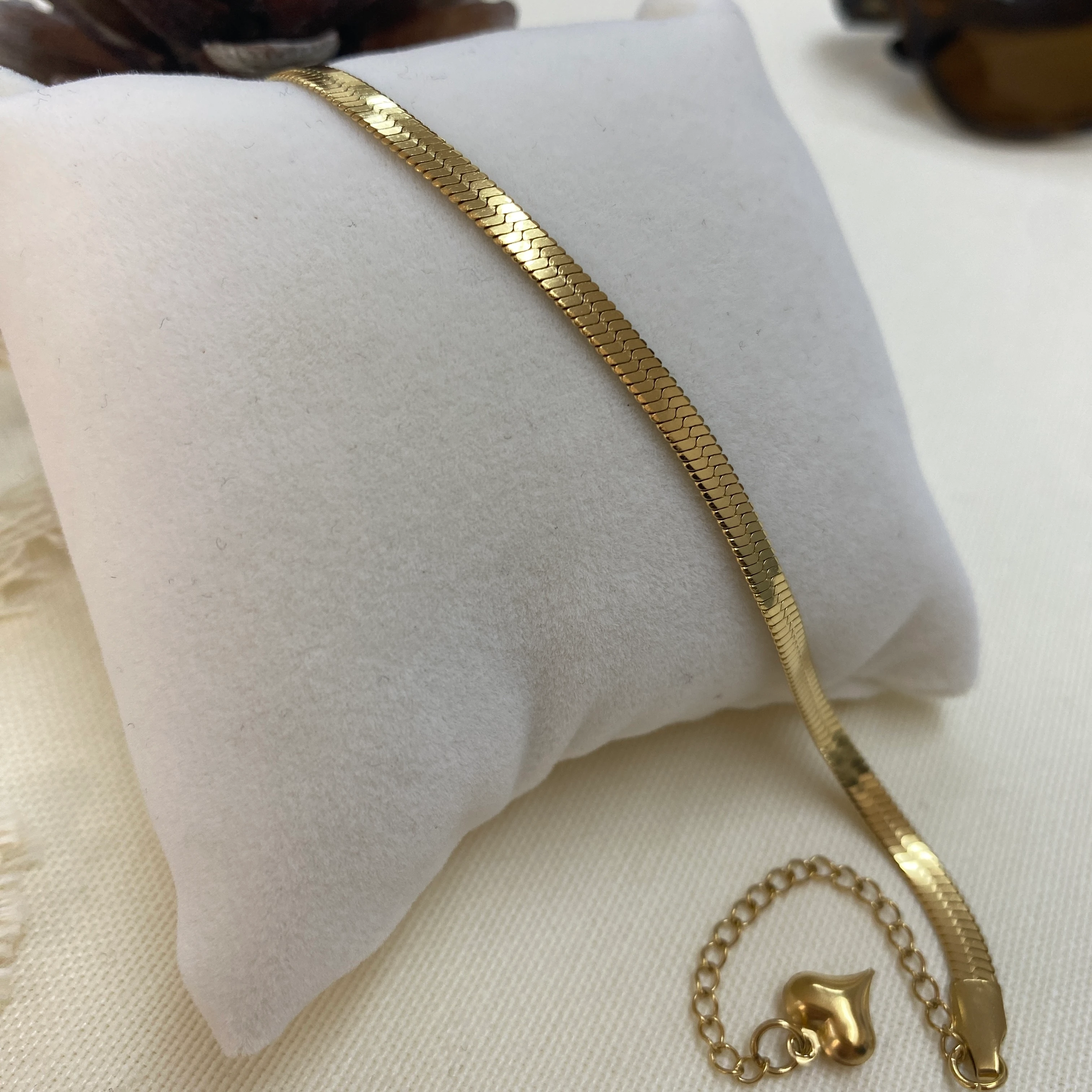 Italyan Zincir Bileklik Yassı Model 316 L Paslanmaz Çelik