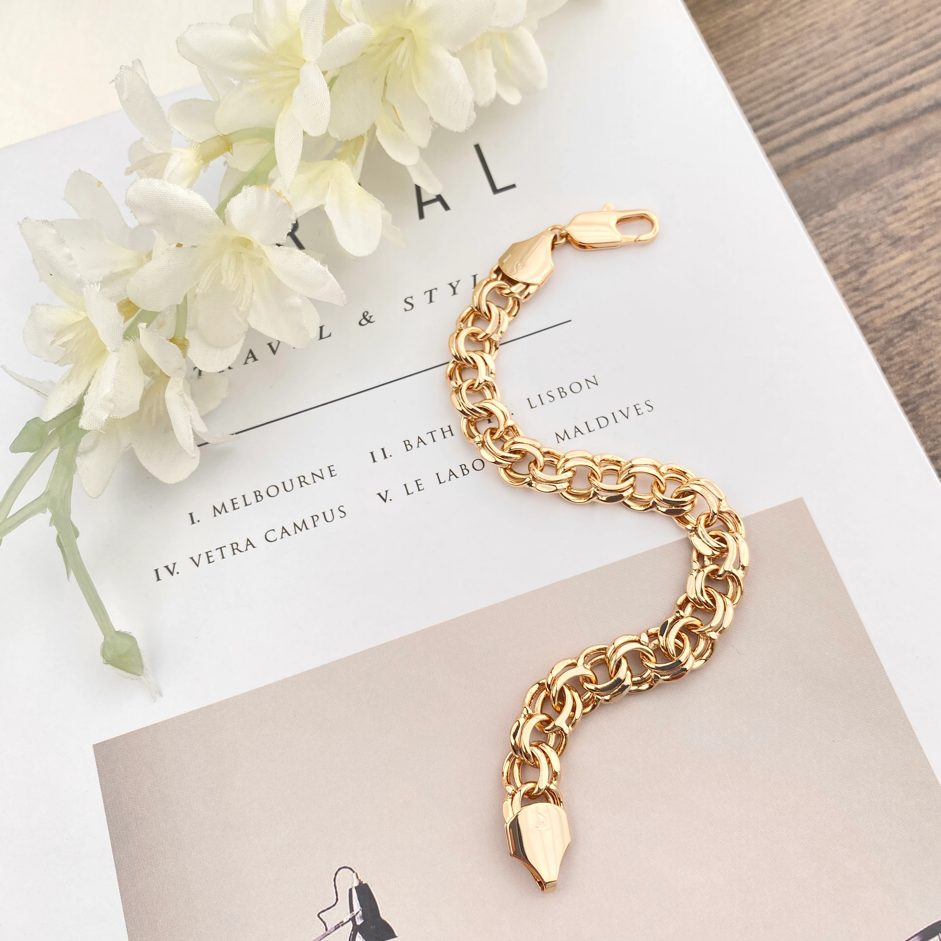 Kadın Bileklik Kalın Yuvarlak Halka Vintage Künye Kararmaz Xuping