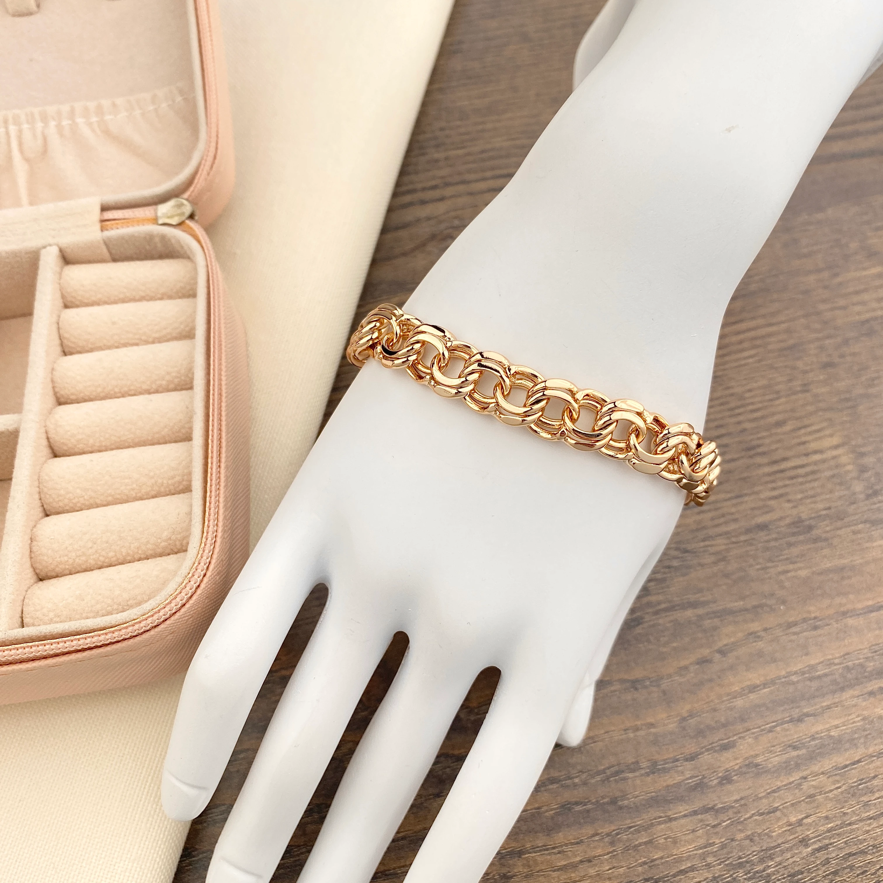 Kadın Bileklik Kalın Yuvarlak Halka Vintage Künye Kararmaz Xuping