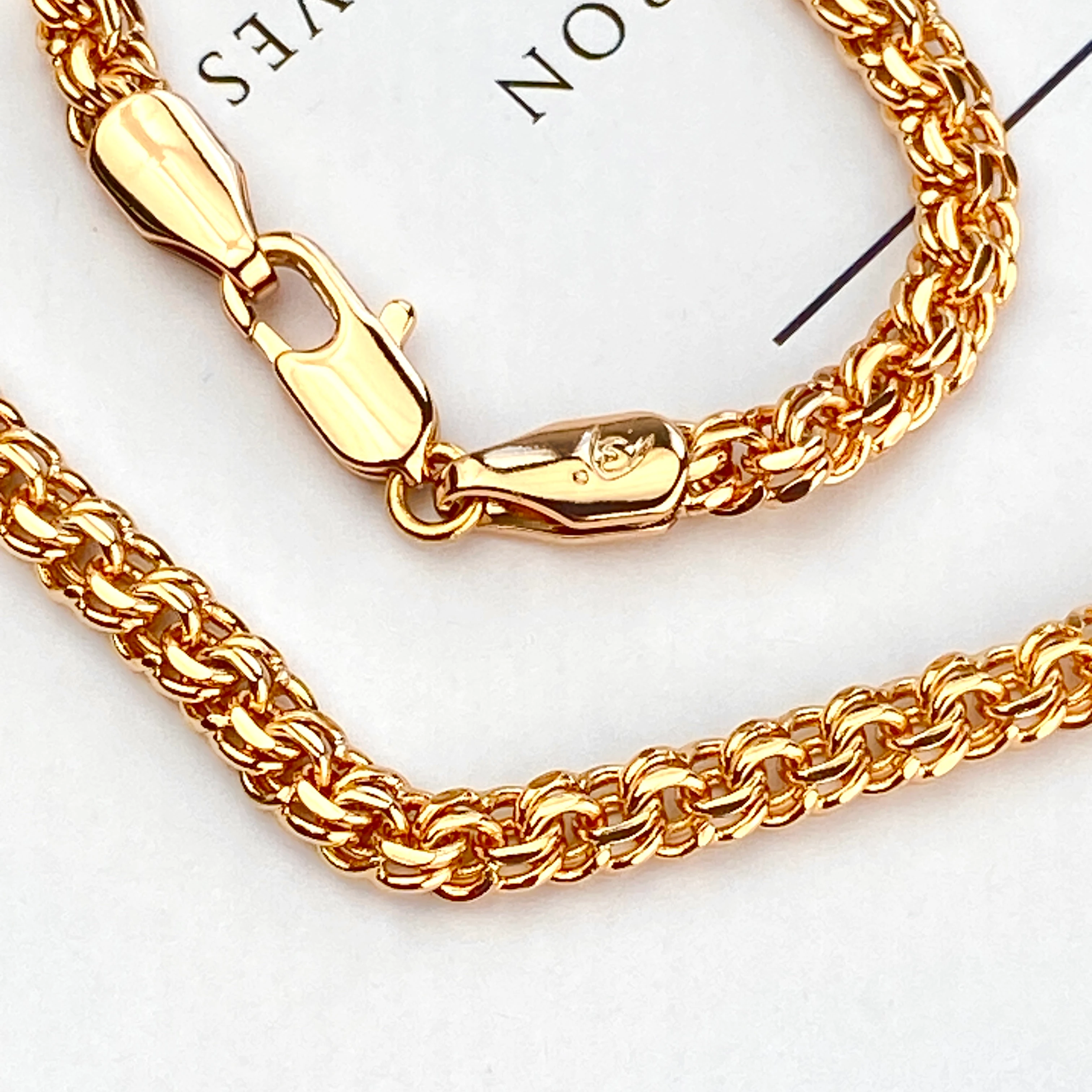 Ezme Zincir Kolye Hasır Kolye Vintage Model Çelik Kararmaz Xuping Vip Seri Rose 50cm