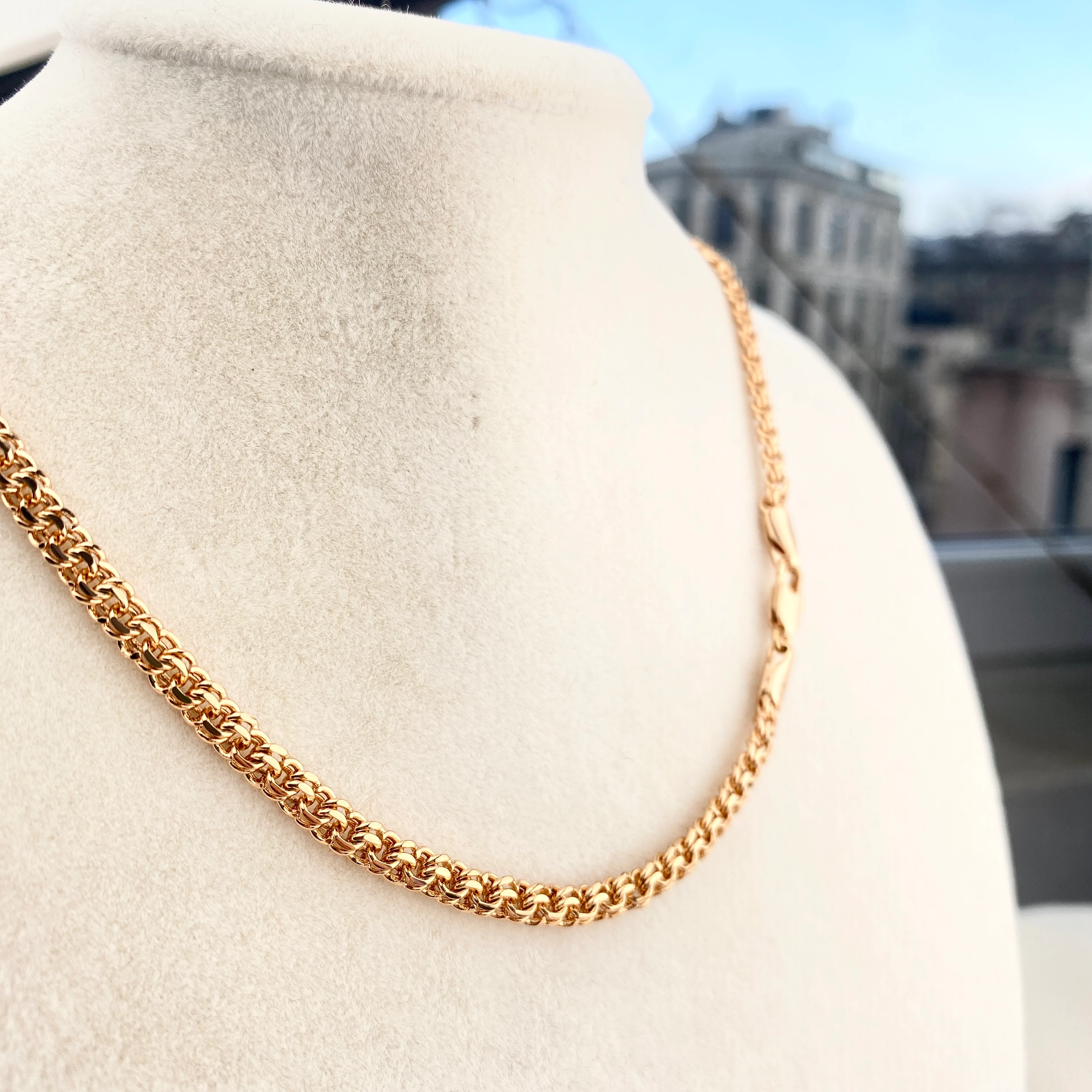 Ezme Zincir Kolye Hasır Kolye Vintage Model Çelik Kararmaz Xuping Vip Seri Rose 50cm