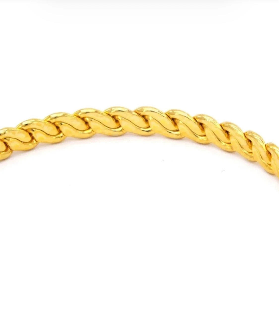 22 Ayar Altın Kaplama Burma Bilezik 3 Telli Adana Burması İmitasyon Bilezik (1 Adet)