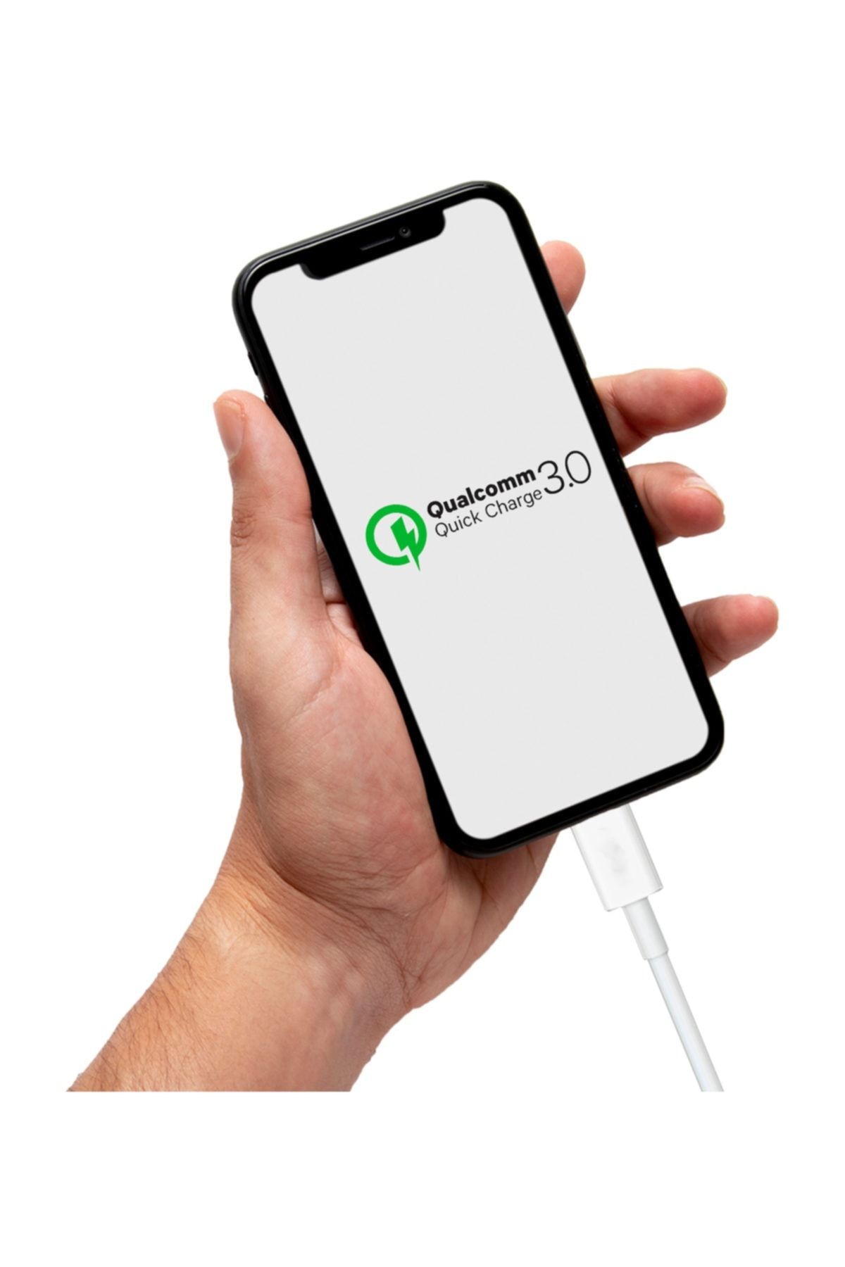 Usb Qc 3.0a Quik Charge 3.0 Hızlı Seyahat Şarj Cihazı Siyah