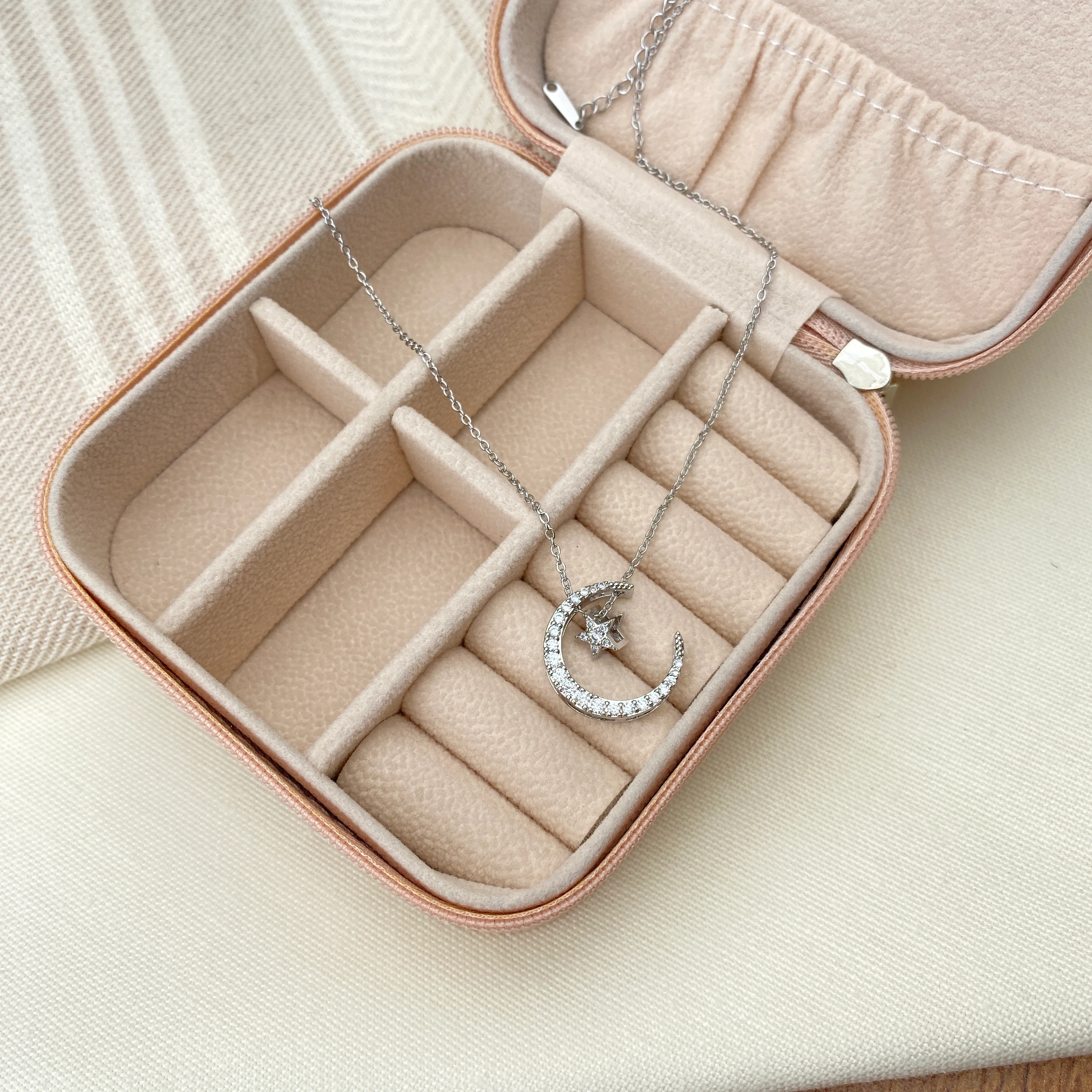 Hilal Yıldız Ay Yıldız Kolye Yüksek Kalite 316 L Paslanmaz Çelik Silver 40+5 cm