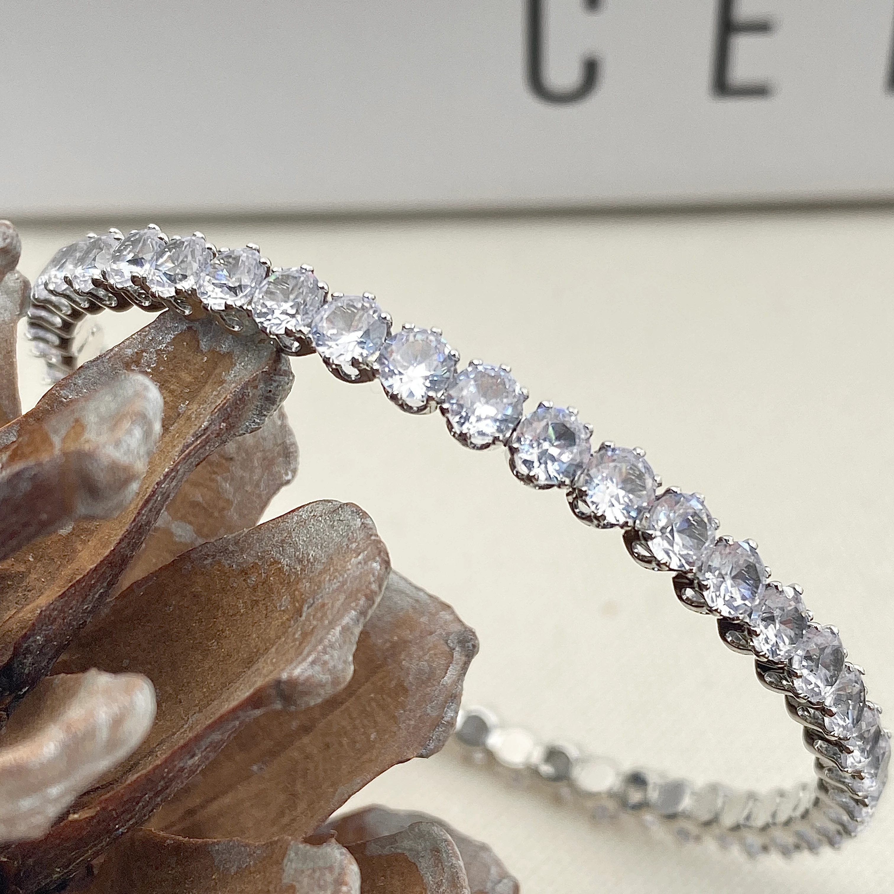 Kelepçe Bileklik Esnek İnce Suyolu Bileklik Silver 21cm