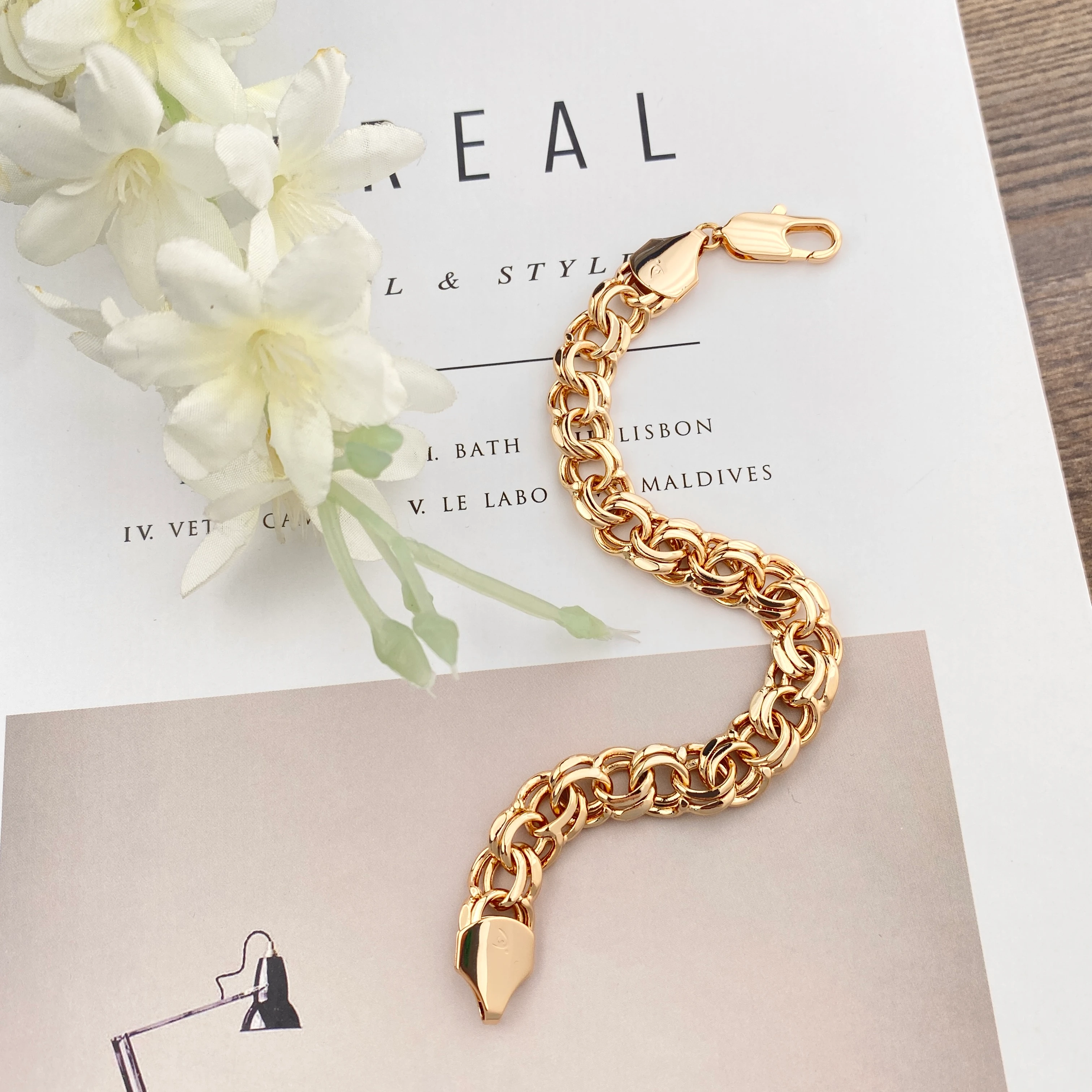 Kadın Bileklik Kalın Yuvarlak Halka Vintage Künye Kararmaz Xuping