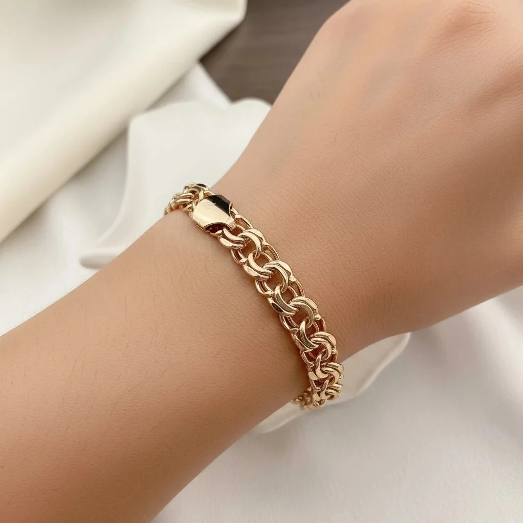 Kadın Bileklik Kalın Yuvarlak Halka Vintage Künye Kararmaz Xuping