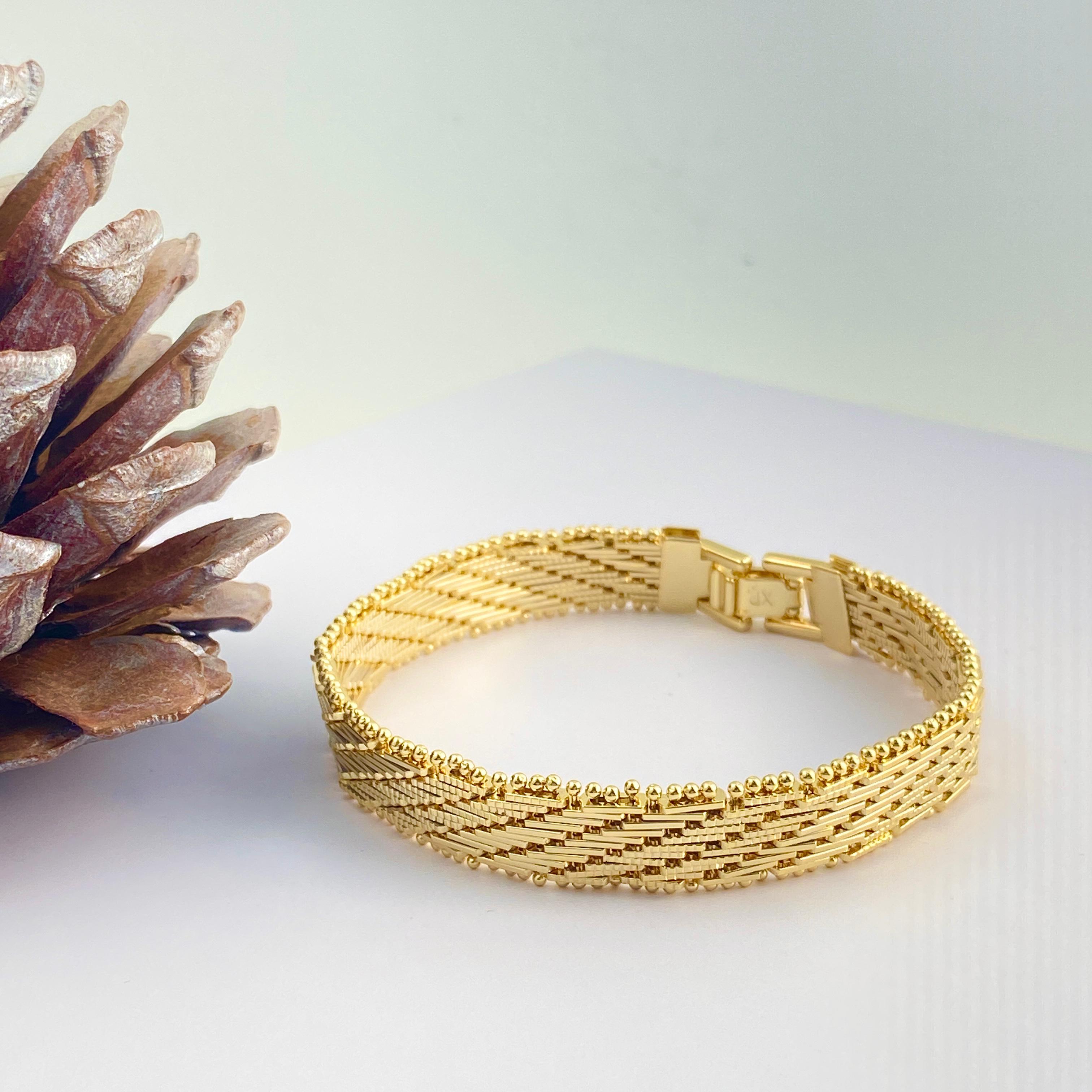 Hasır Bileklik Kalın Ezme Yassı Model Çelik Kararmaz Xuping Vip Seri Yüksek Kalite