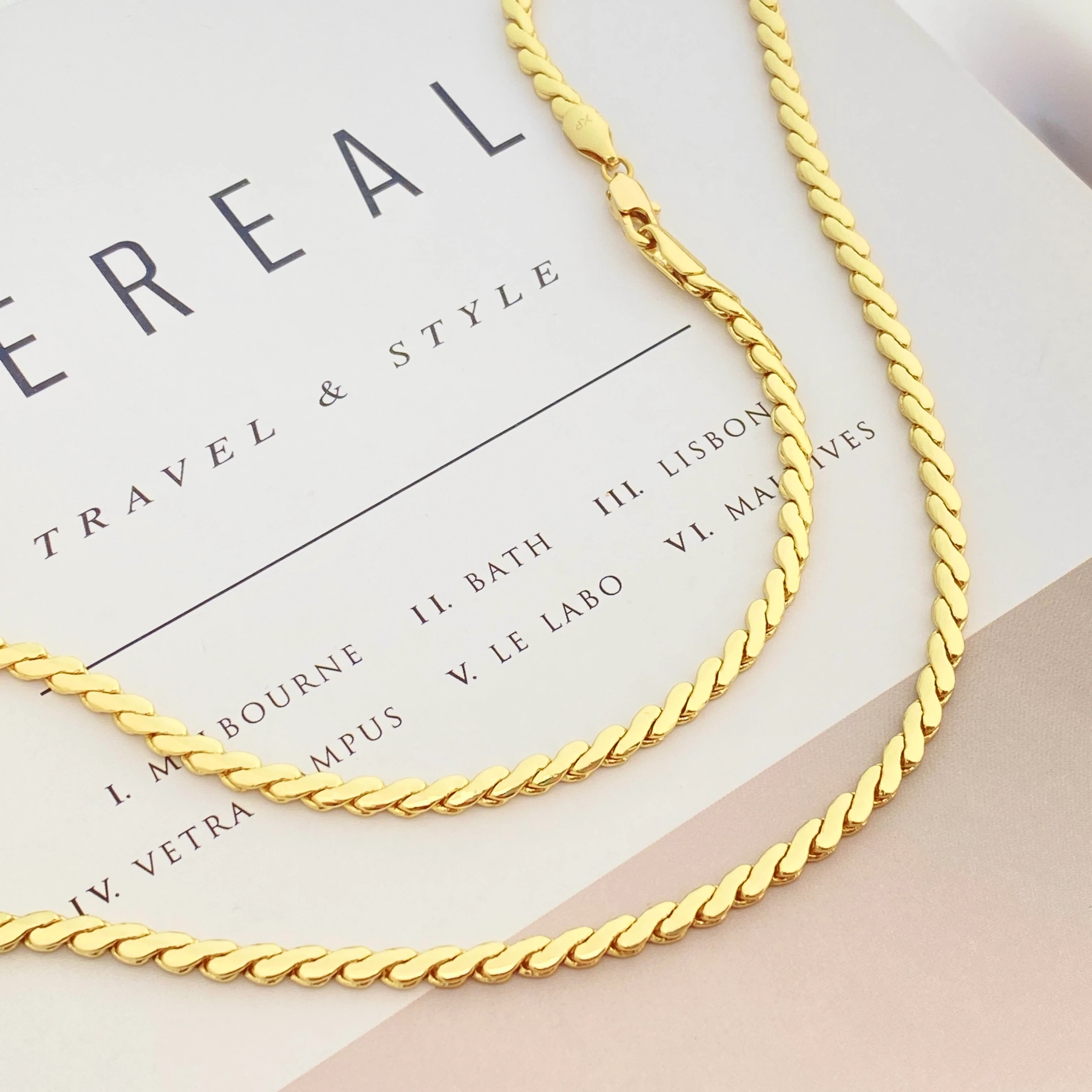 Ezme Kolye Ezme Burgu Kadın Kolye Kararmaz Xuping 14 Ayar Gold 50cm