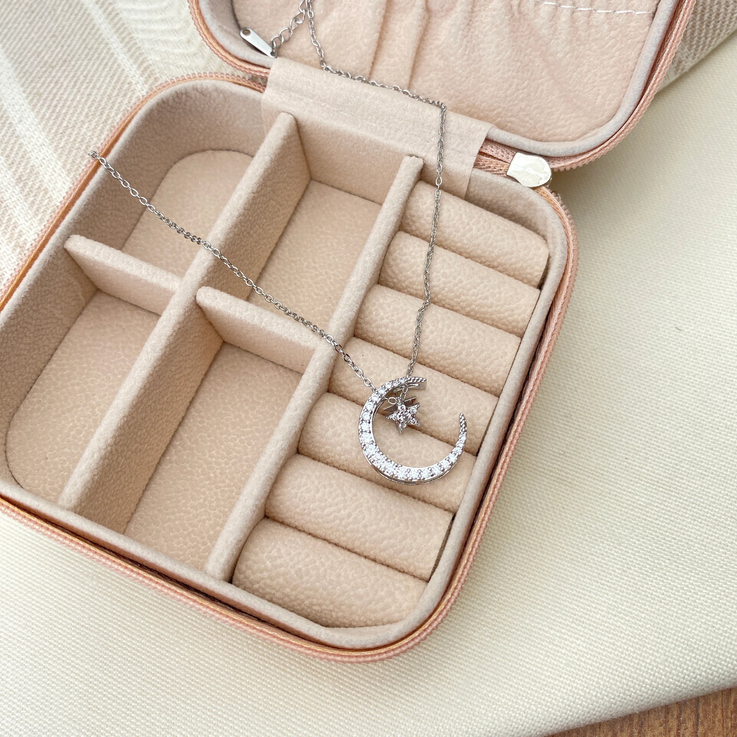 Hilal Yıldız Ay Yıldız Kolye Yüksek Kalite 316 L Paslanmaz Çelik Silver 40+5 cm