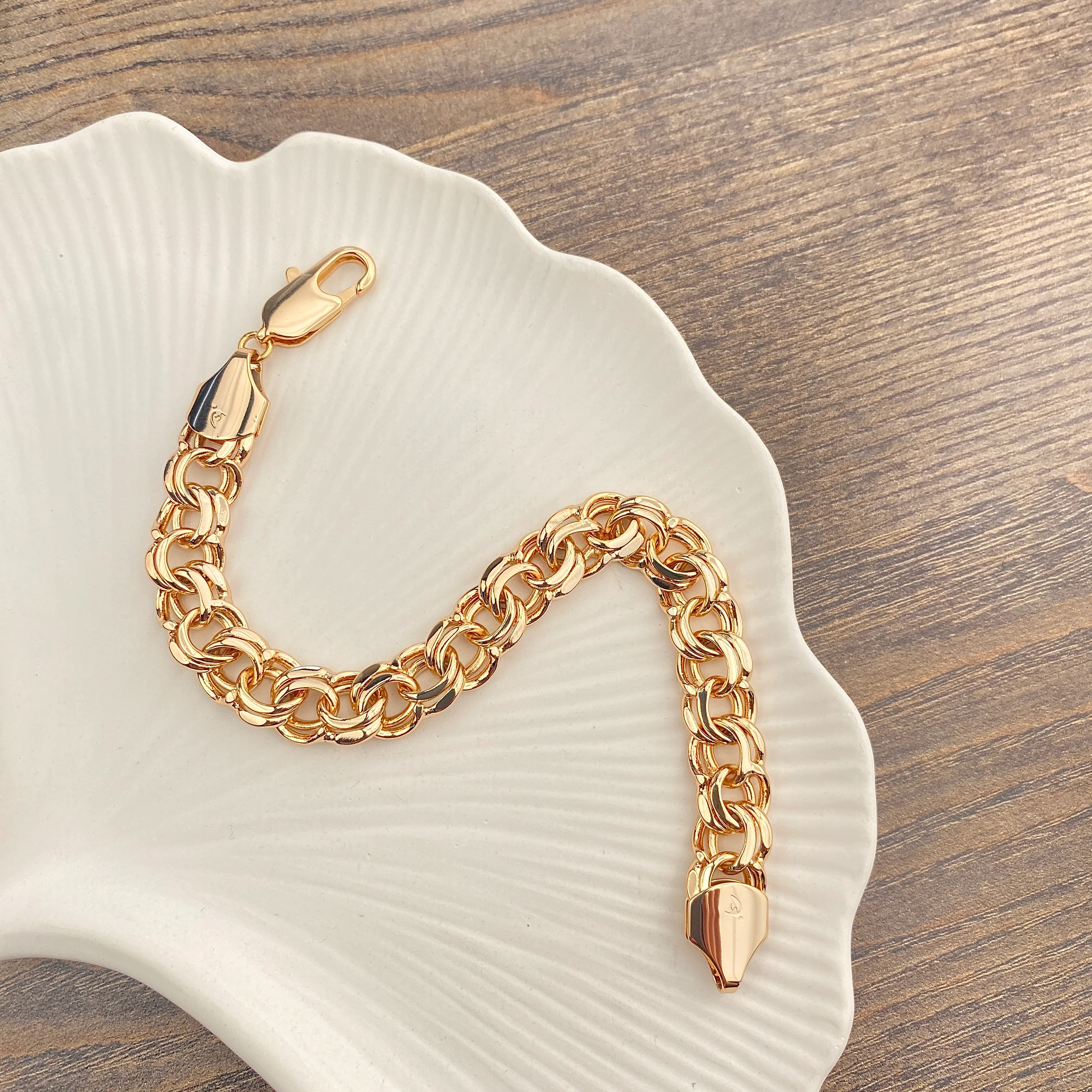 Kadın Bileklik Kalın Yuvarlak Halka Vintage Künye Kararmaz Xuping