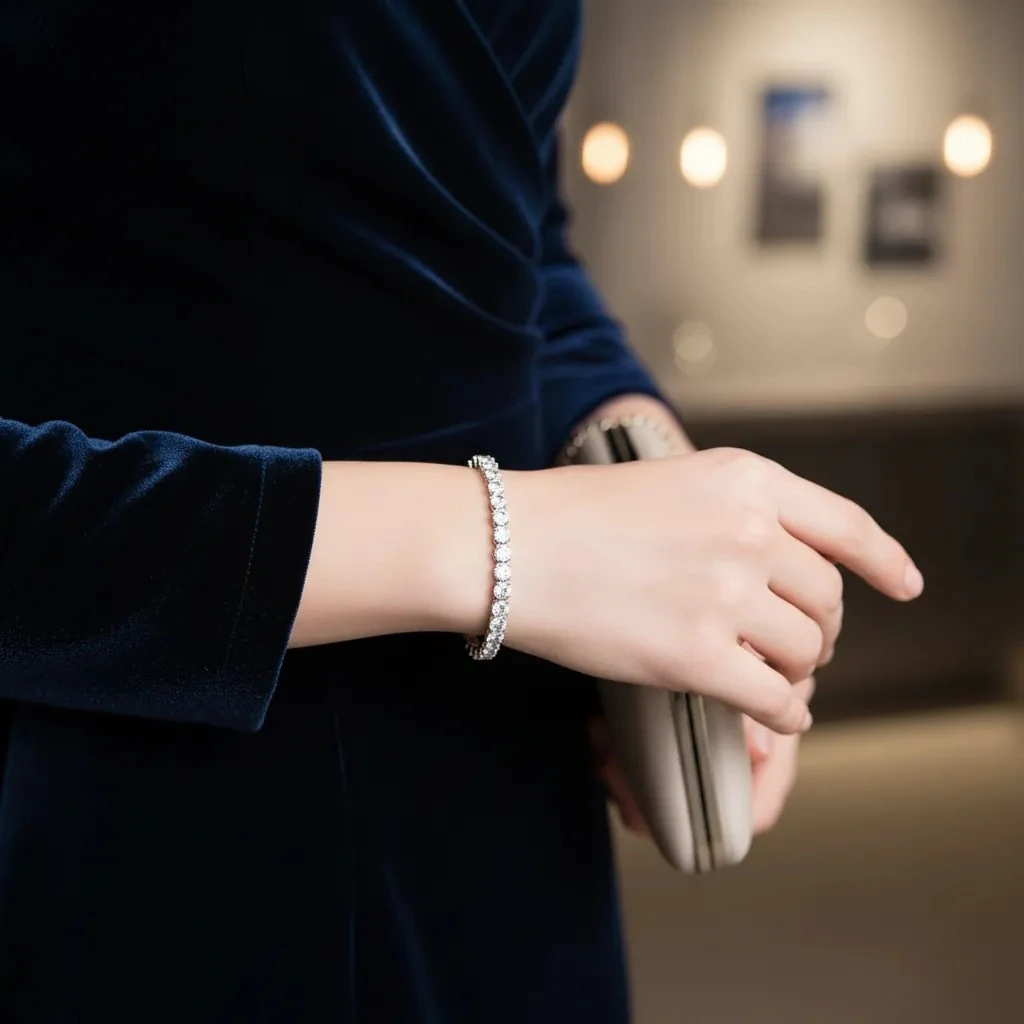 Kelepçe Bileklik Esnek İnce Suyolu Bileklik Silver 21cm