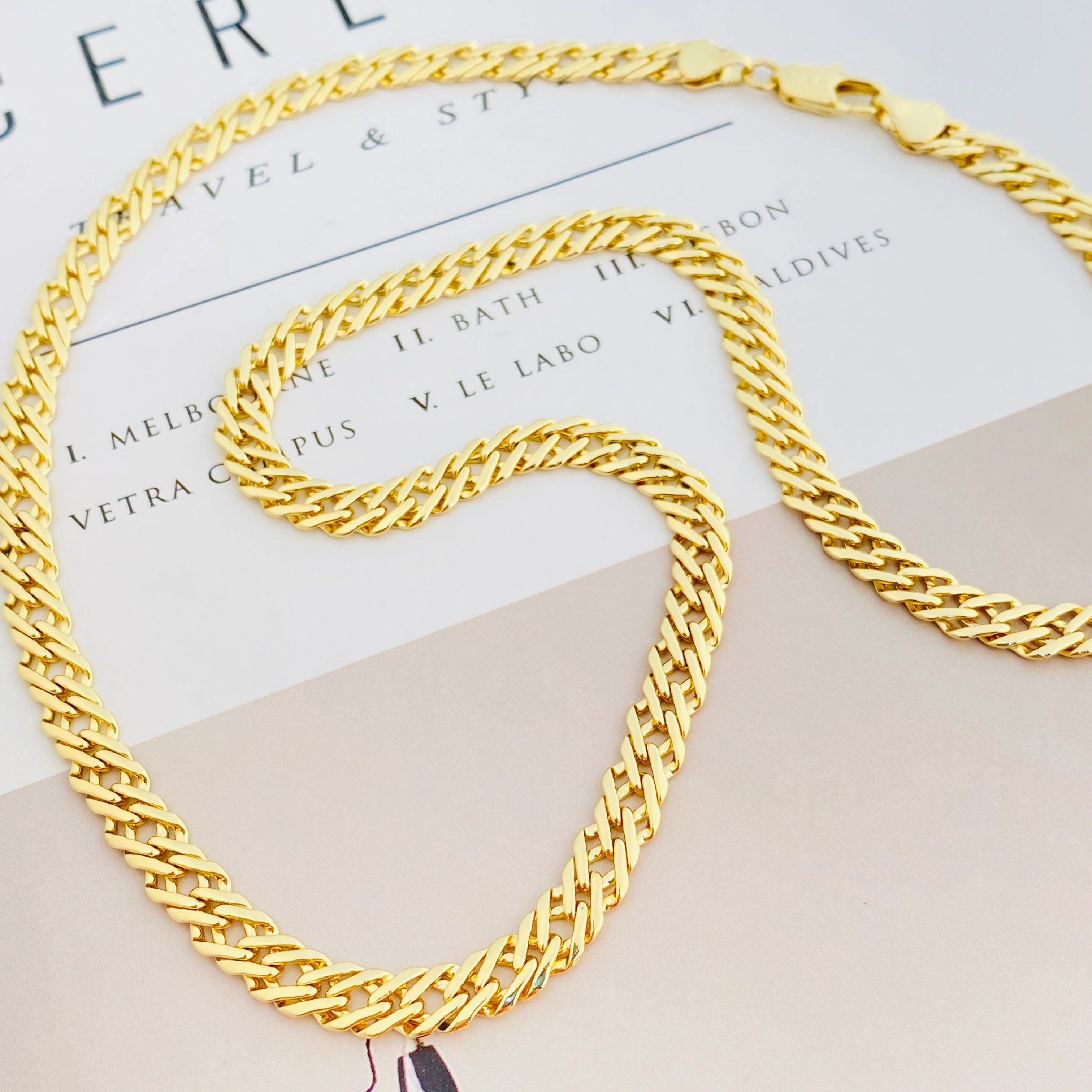 Kadın Zincir Kolye Vintage Kolye Kararmaz Xuping Vip Seri 14 Ayar Gold 60cm