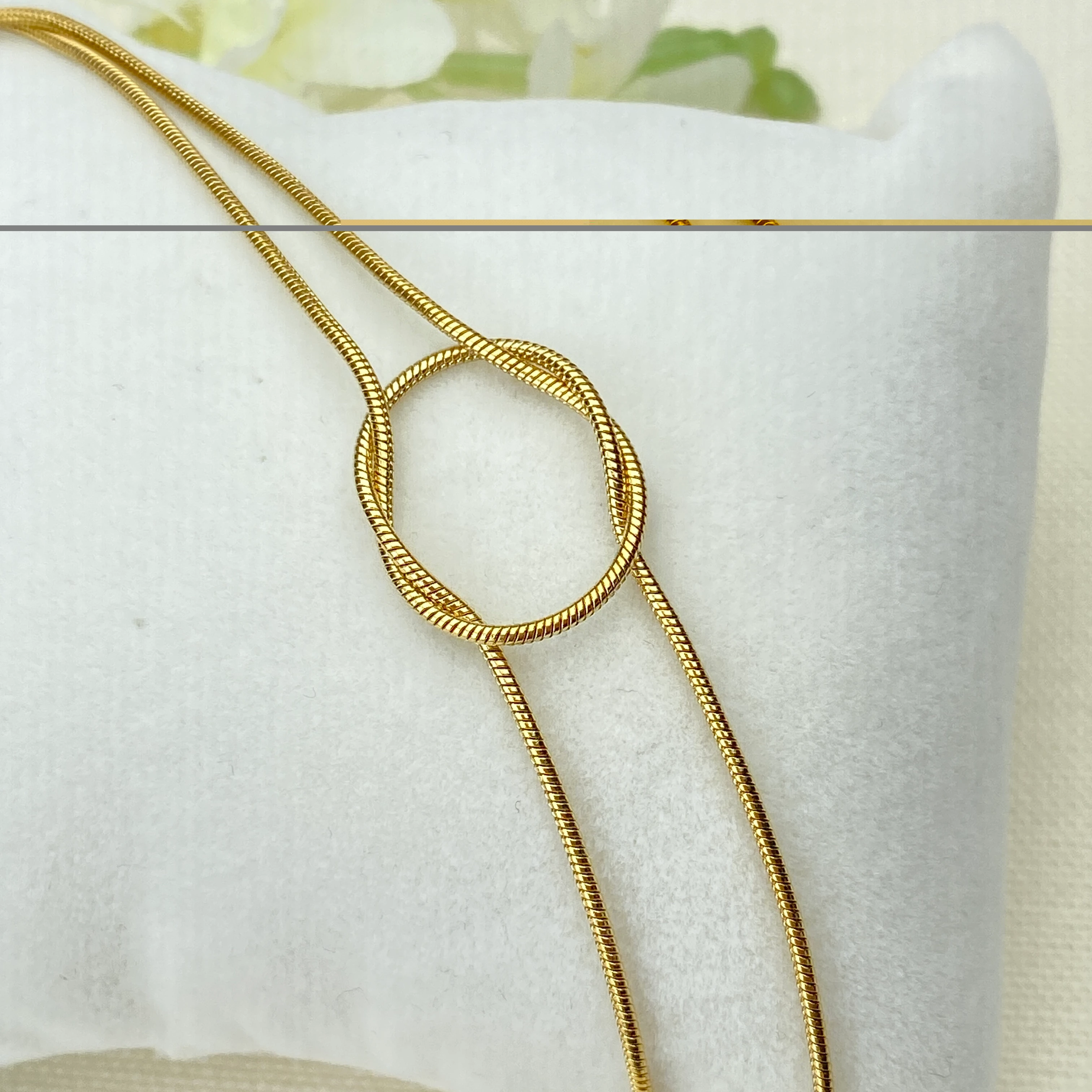 Düğüm Bileklik Kadın Sonsuzluk Bileklik Kararmaz Çelik Gold 17+5cm