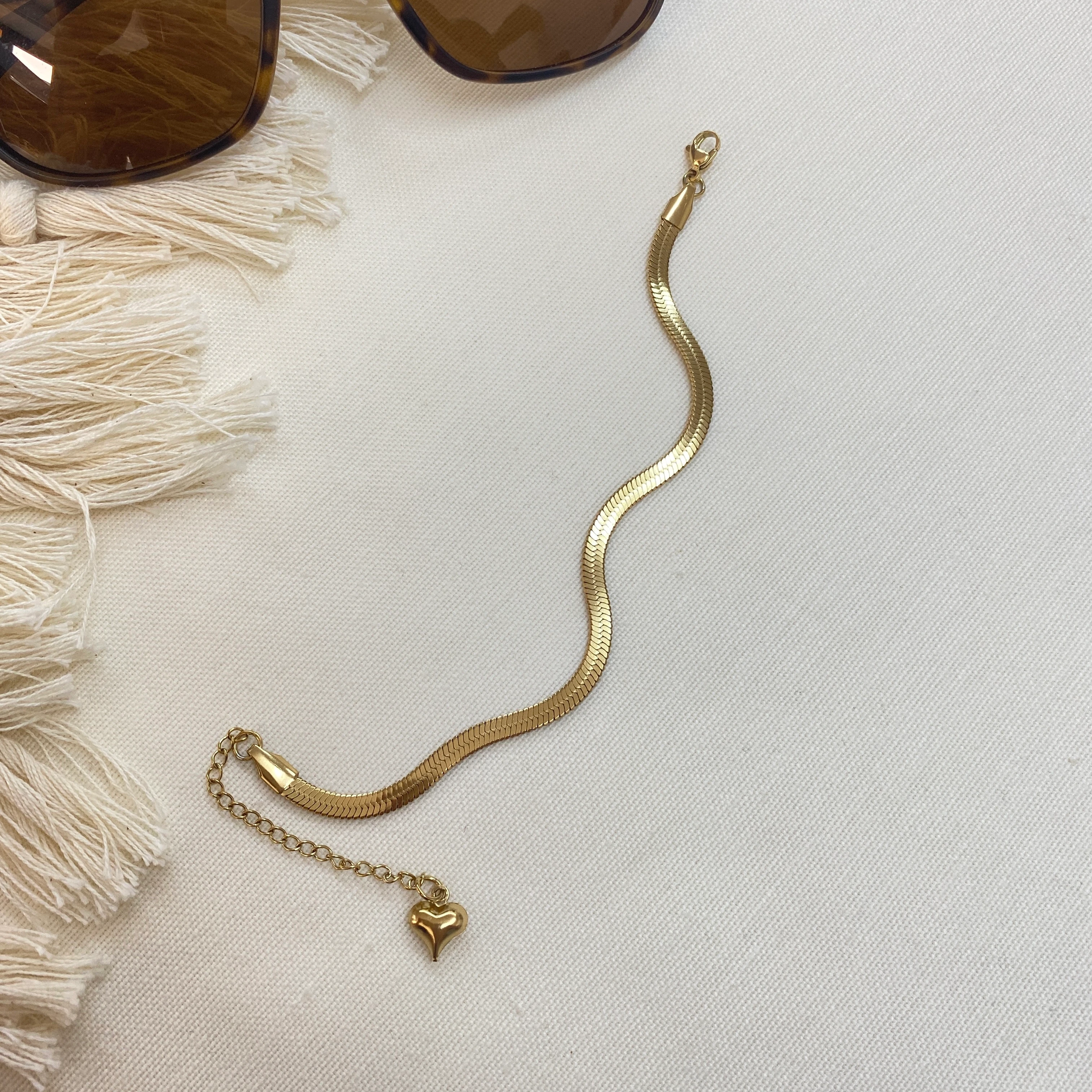 Italyan Zincir Bileklik Yassı Model 316 L Paslanmaz Çelik