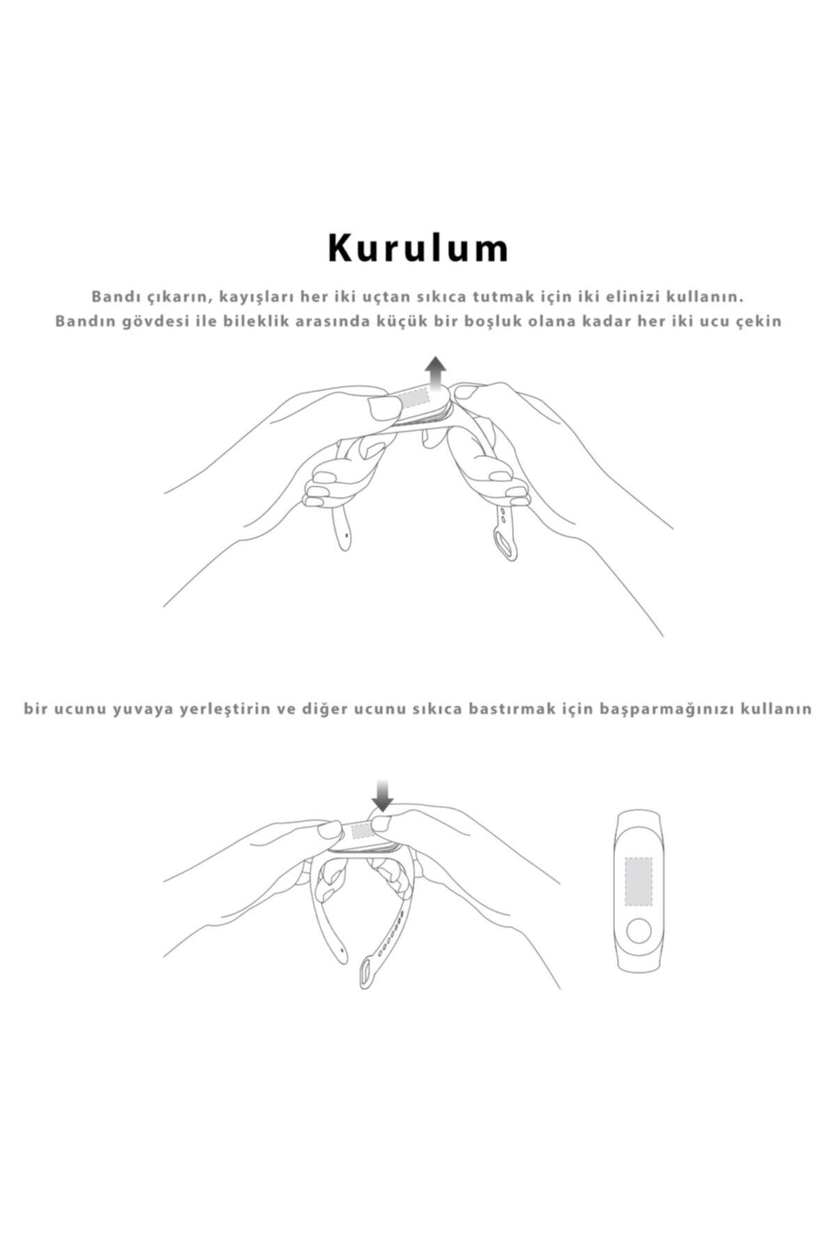 Xiaomi Mi Band 4 Ve 3 Uyumlu Silikon Kordon 5'li Set 12