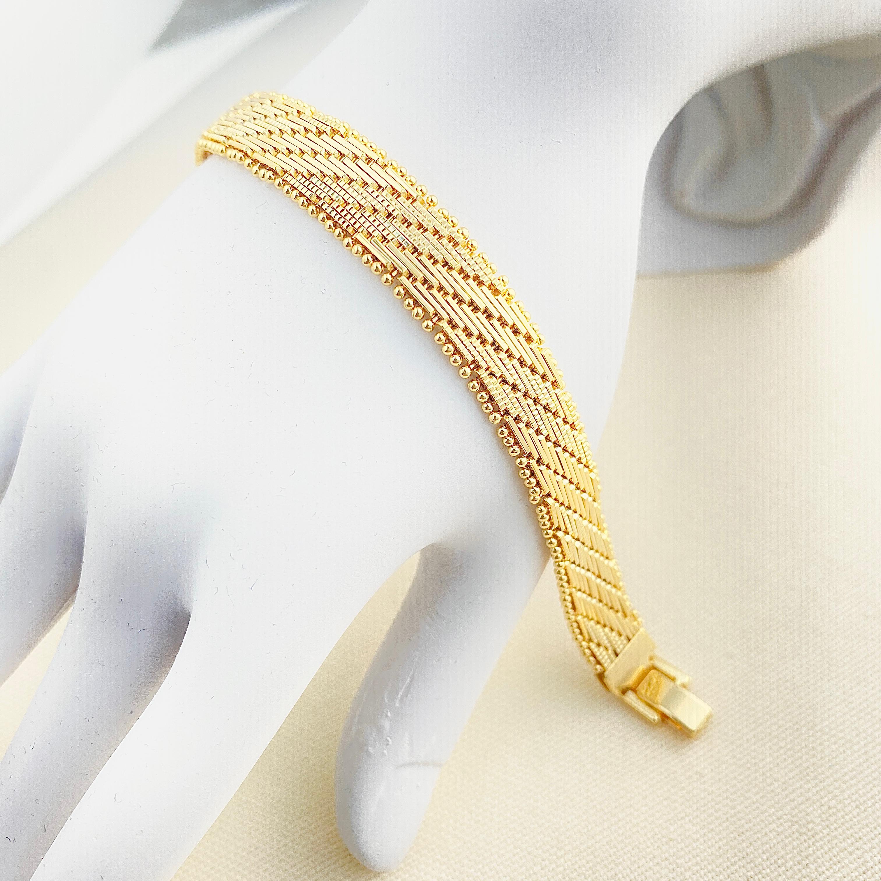 Hasır Bileklik Kalın Ezme Yassı Model Çelik Kararmaz Xuping Vip Seri Yüksek Kalite