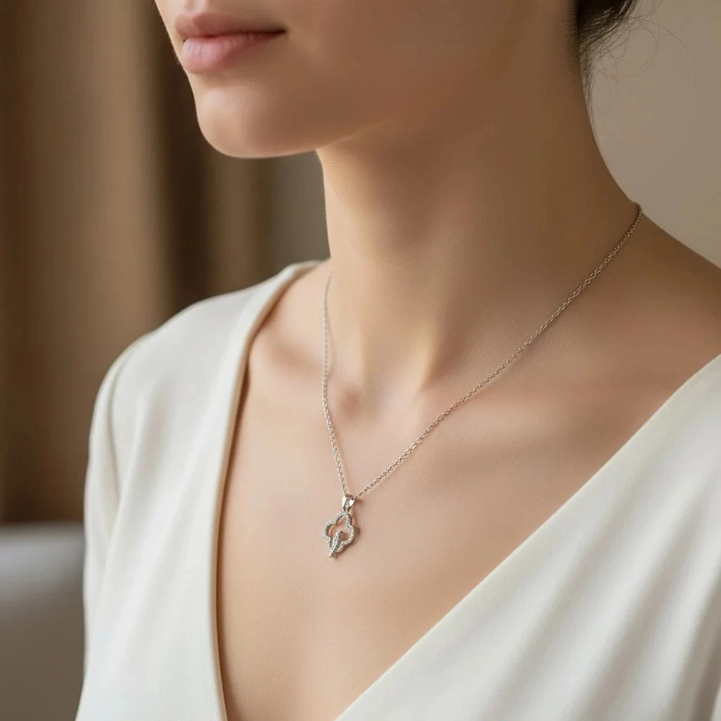 Kuş Kolye Serçe Model Zirkon Taşlı Çelik Kolye