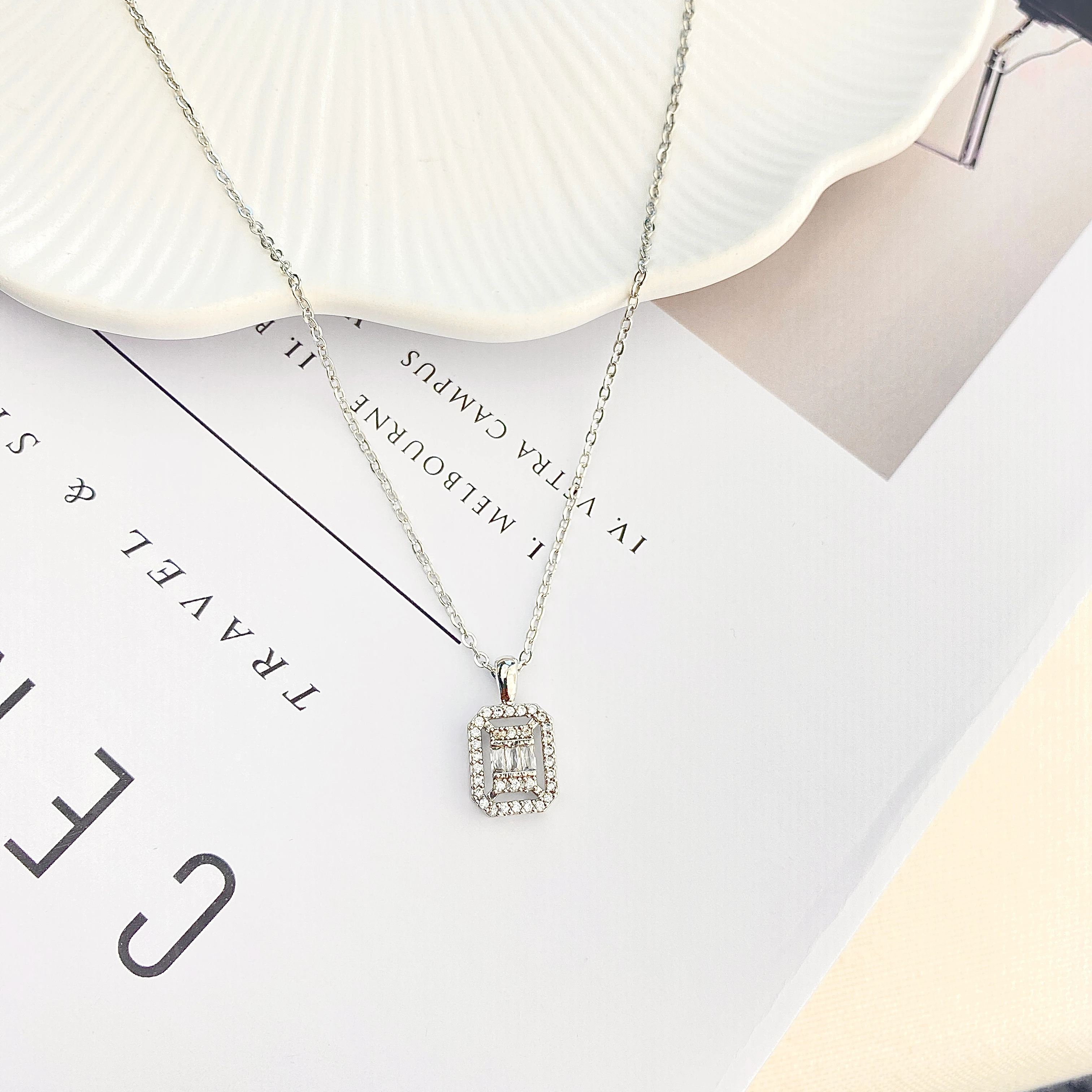 Baget Kolye Zirkon Taşlı 45 cm