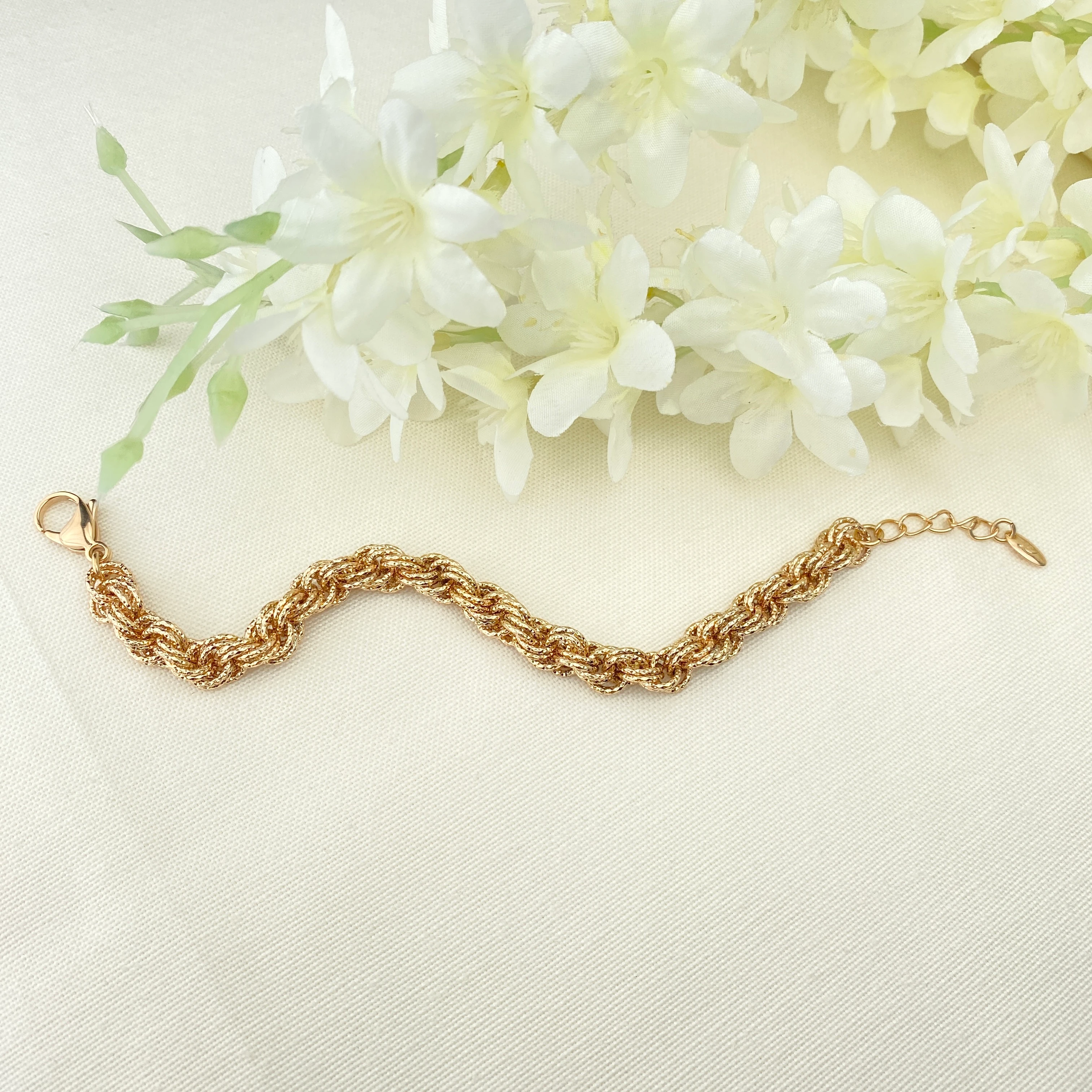 Burgu Bileklik Pırıltılı Kalın Burgu Zincir Kararmaz Xuping Vip Seri Yüksek Kalite