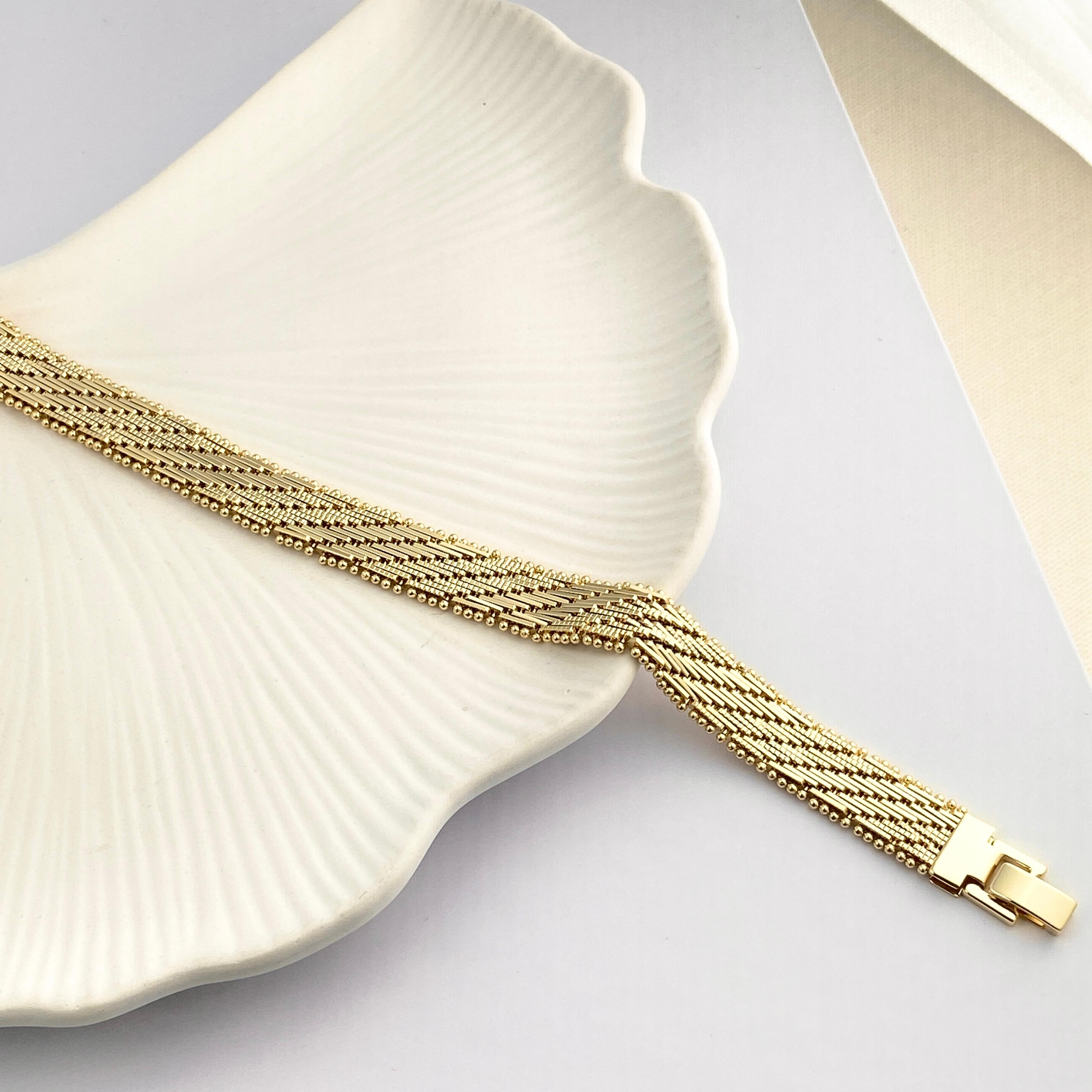 Hasır Bileklik Kalın Ezme Yassı Model Çelik Kararmaz Xuping Vip Seri Yüksek Kalite