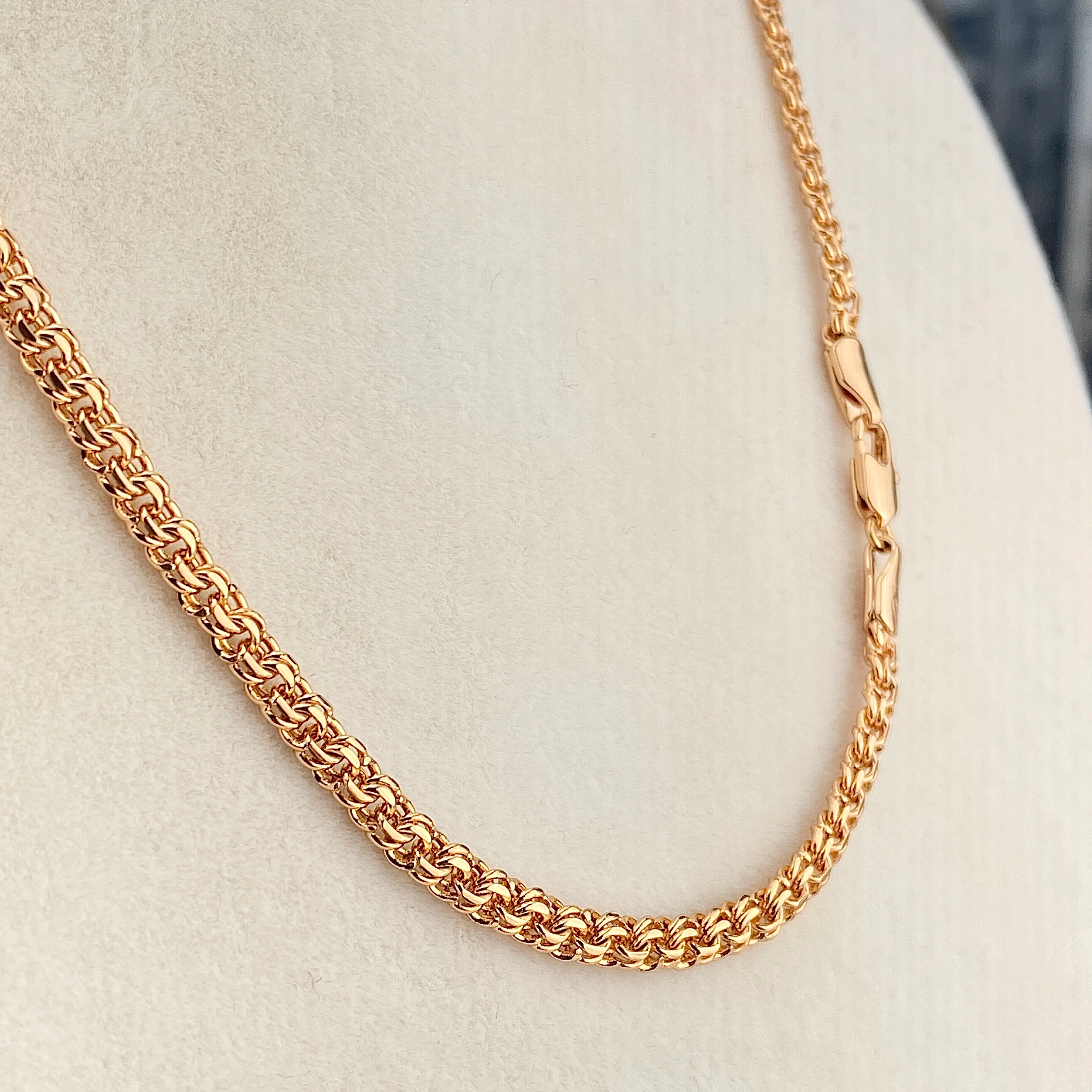 Ezme Zincir Kolye Hasır Kolye Vintage Model Çelik Kararmaz Xuping Vip Seri Rose 50cm