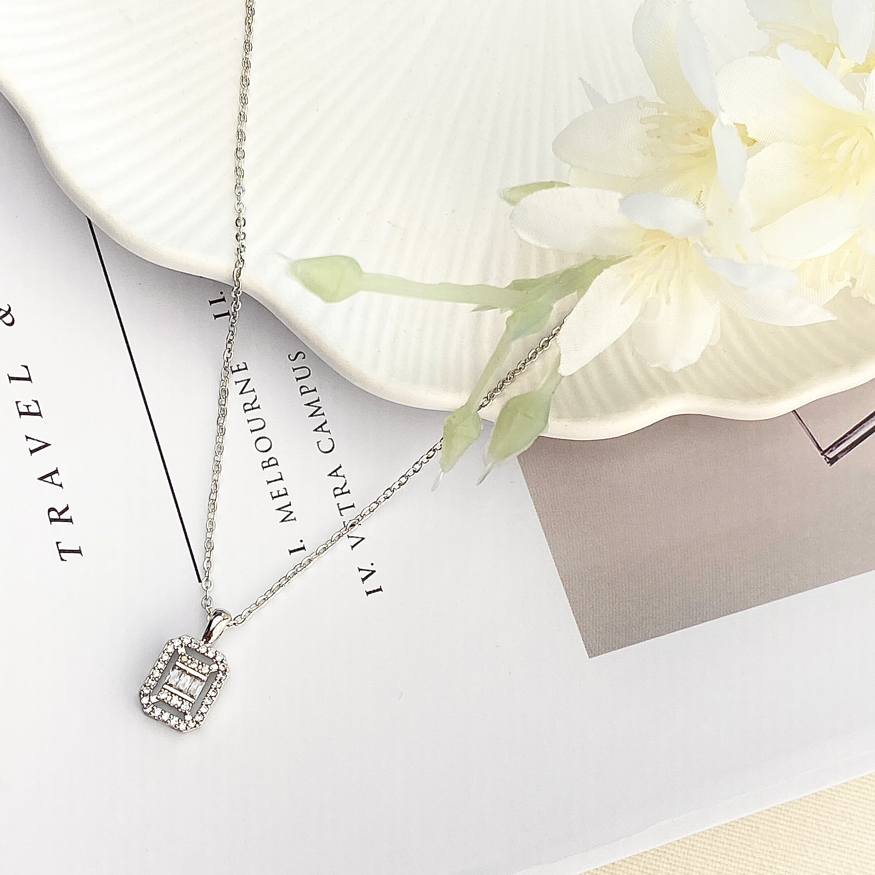 Baget Kolye Zirkon Taşlı 45 cm