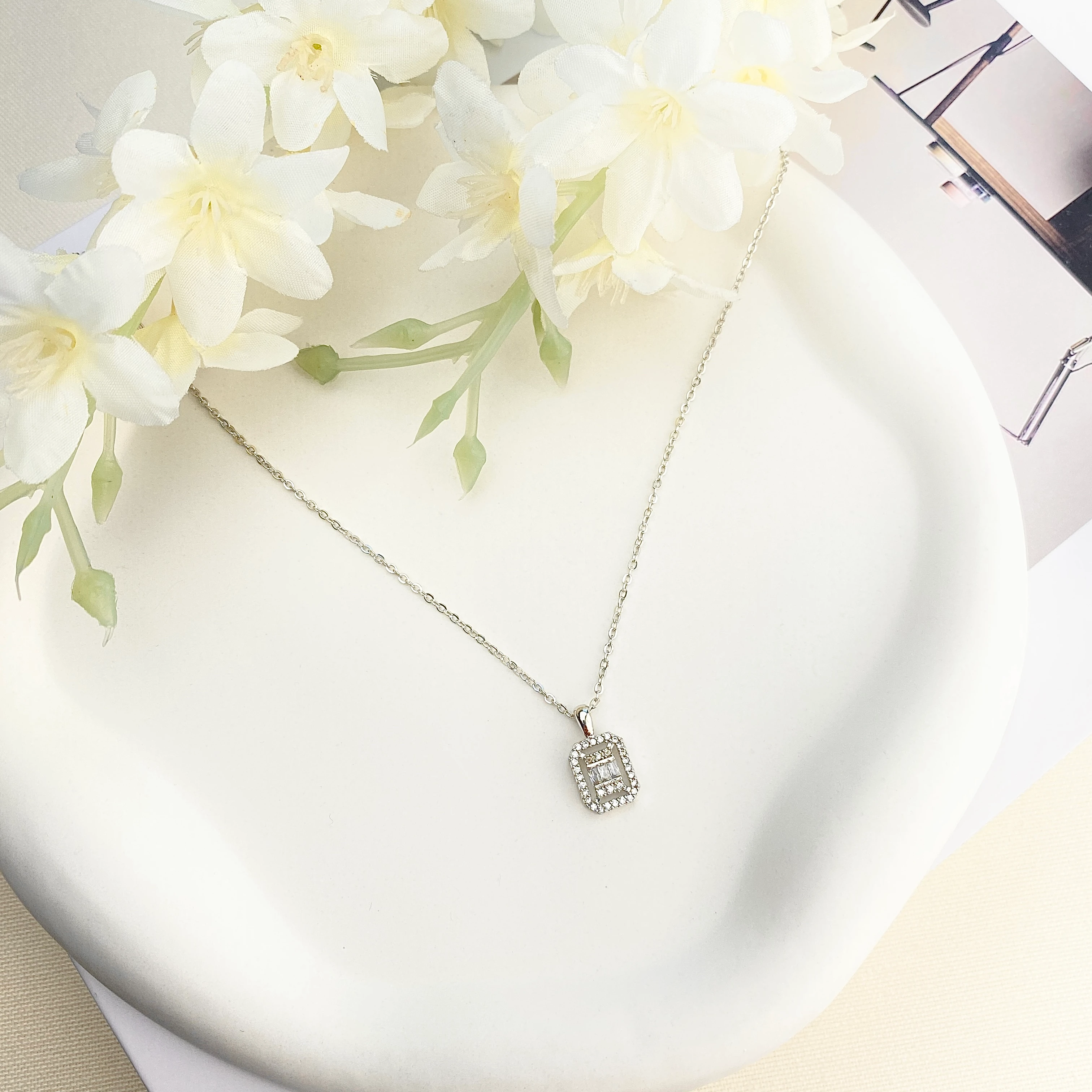 Baget Kolye Zirkon Taşlı 45 cm