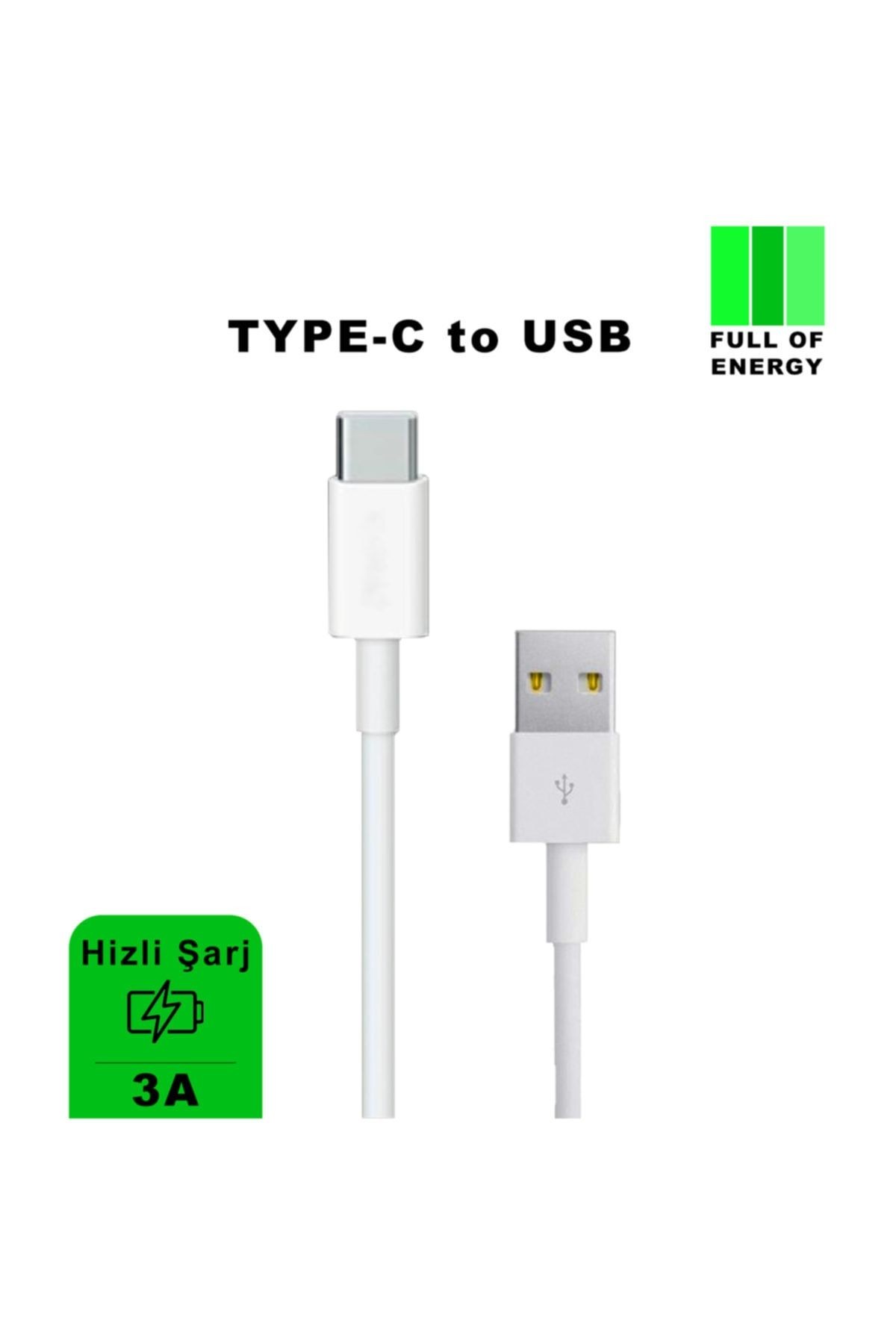 Type-c Usb Hızlı Şarj/data Kablosu (120cm) Max 3a Beyaz