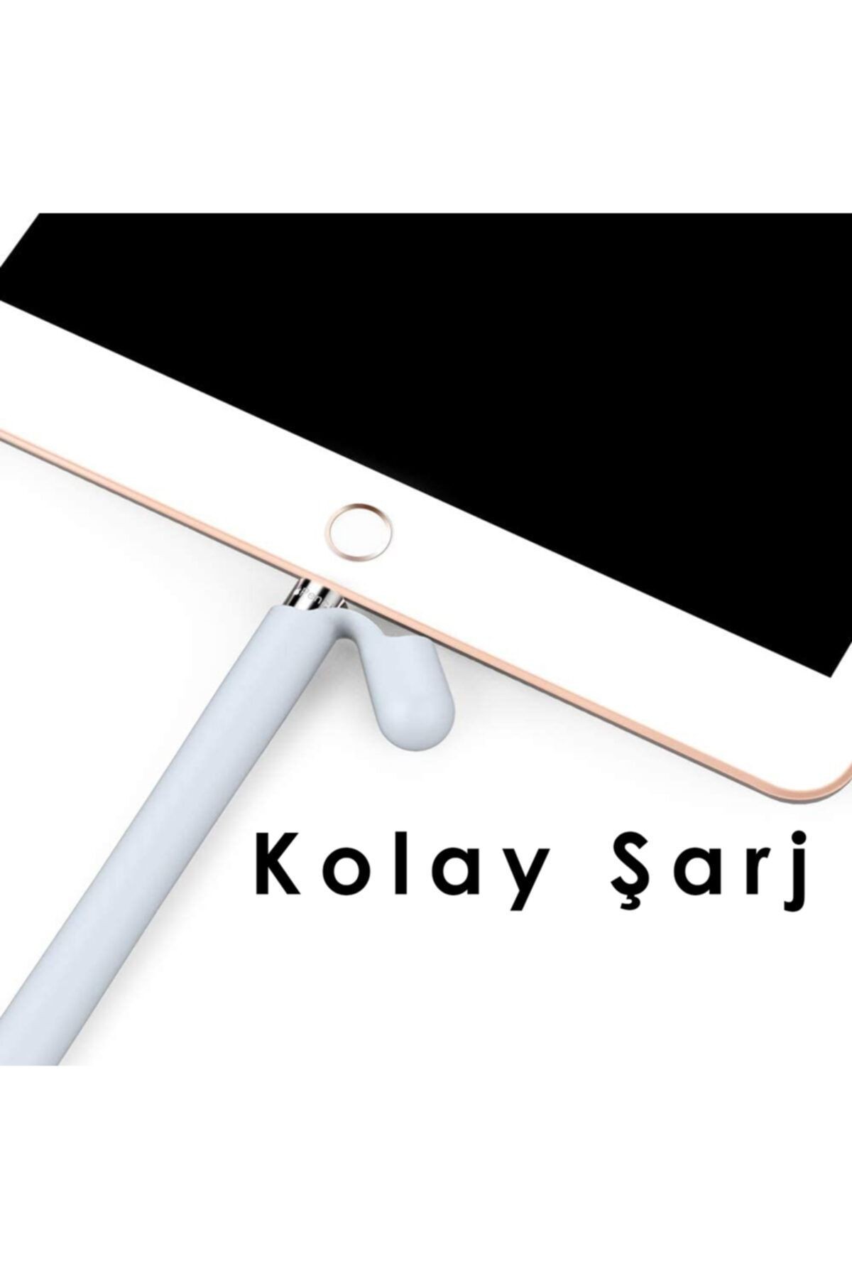 Apple Pencil 1. Nesil Uyumlu Silikon Koruma Kılıfı Beyaz