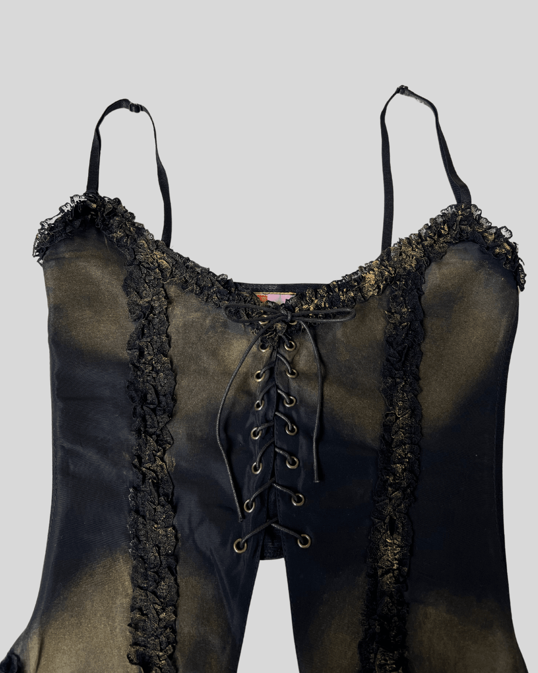 Gold Detailed String Bustier