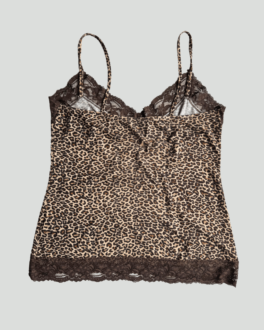 Lace Detailed Leopard Strappy Blouse