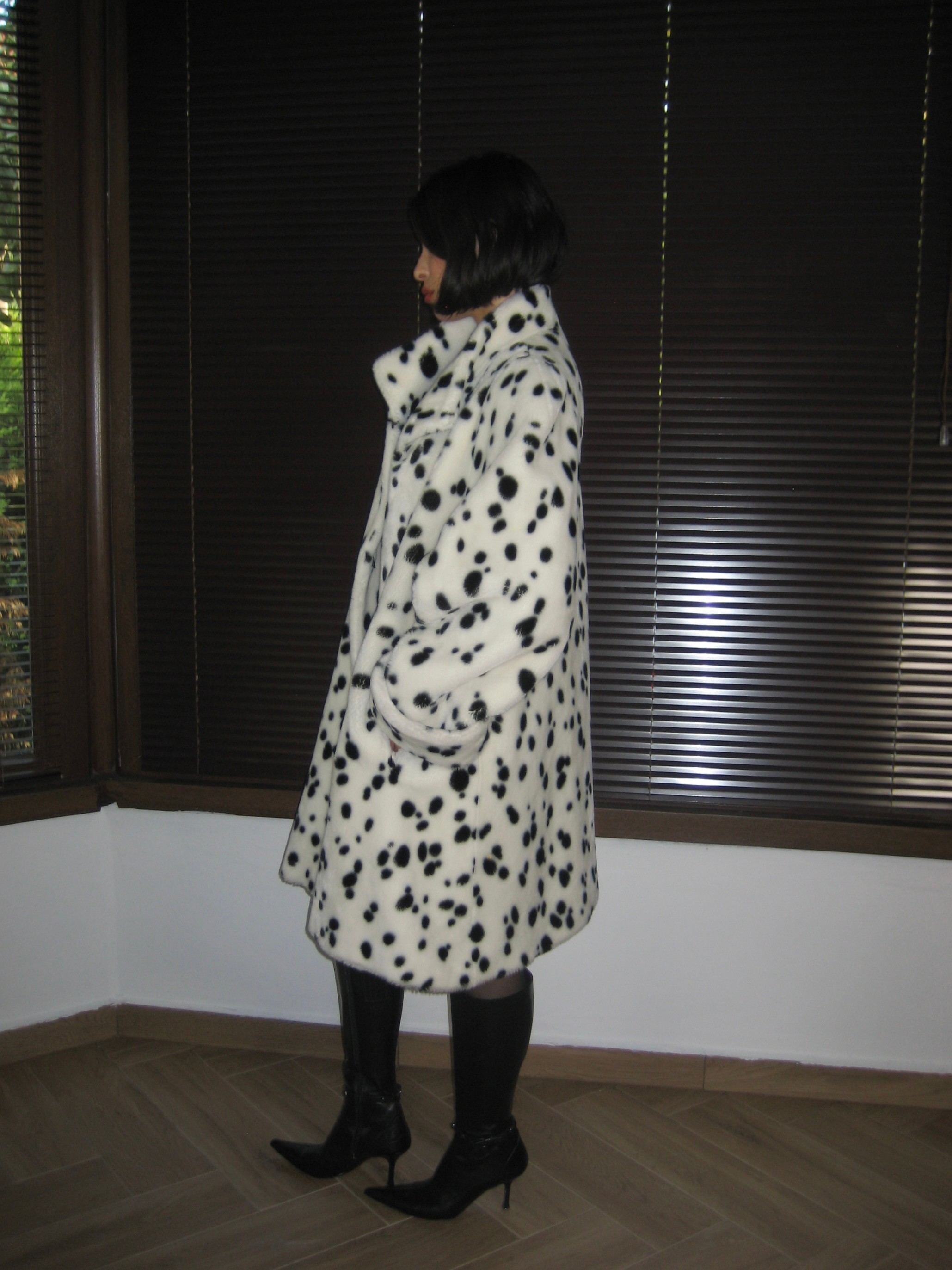 Dalmatian Faux Fur Coat